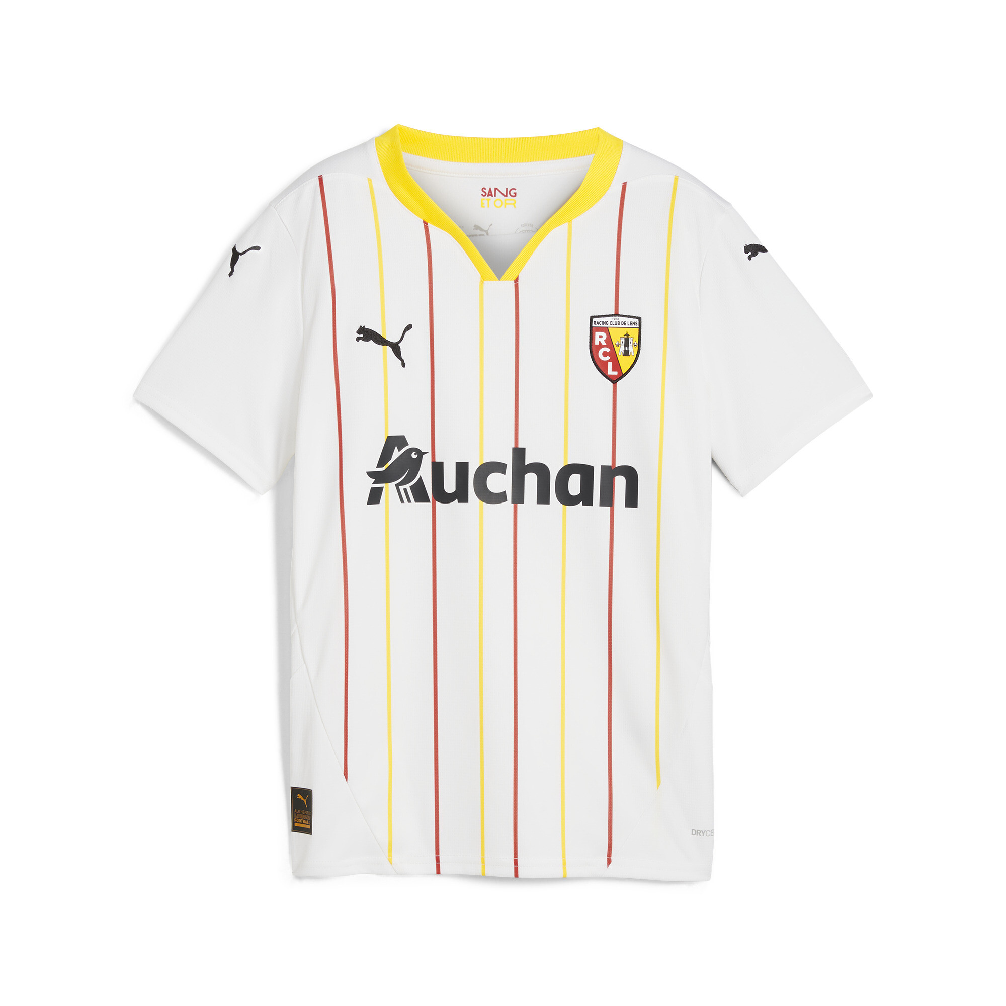 Puma RC Lens 24/25 Ausweichtrikot Teenager Für Für Kinder | Mit Print | White/Pelé Yellow | Größe: 7-8Y