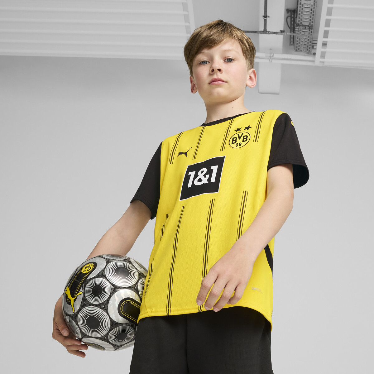 Borussia Dortmund 24/25 Home Jersey Youth in Faster Yellow/Black by PUMA, 15-16Y
