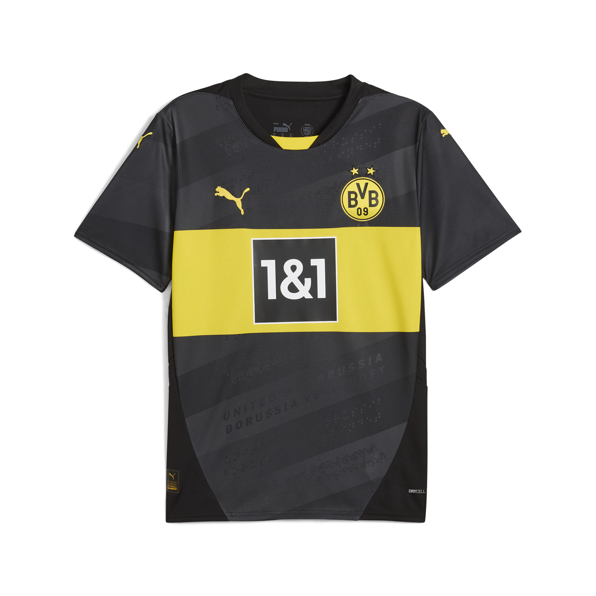 Men's Puma Borussia Dortmund 24/25 Away Jersey, Black, Size 3XL, Clothing