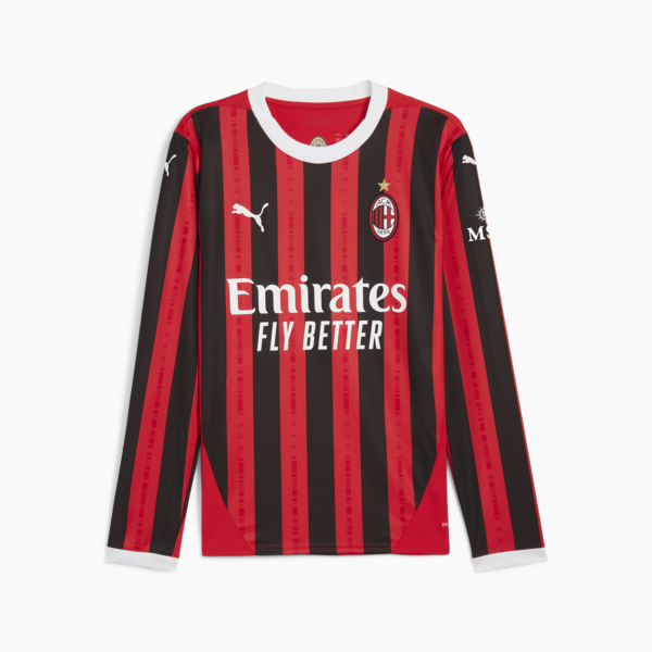 Jersey local réplica manga larga AC Milan 24/25 para hombre, For All Time Red-PUMA Black, large-MEX