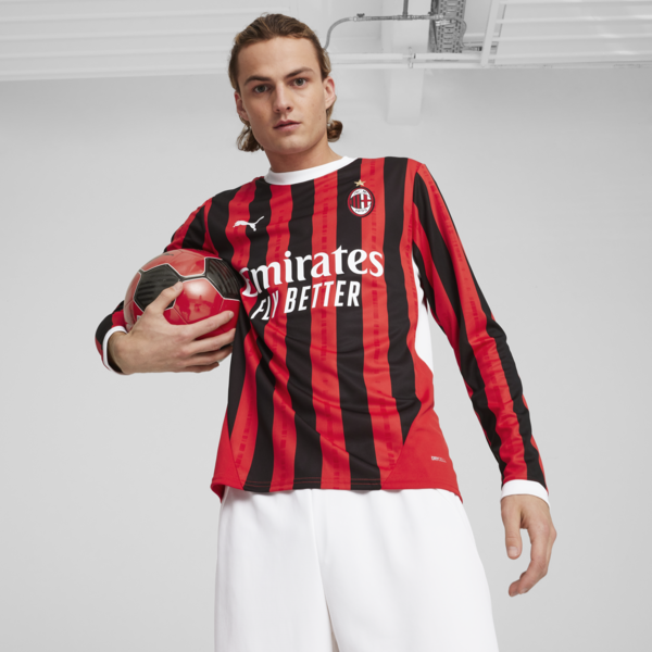 Jersey local réplica manga larga AC Milan 24/25 para hombre, For All Time Red-PUMA Black, large-MEX