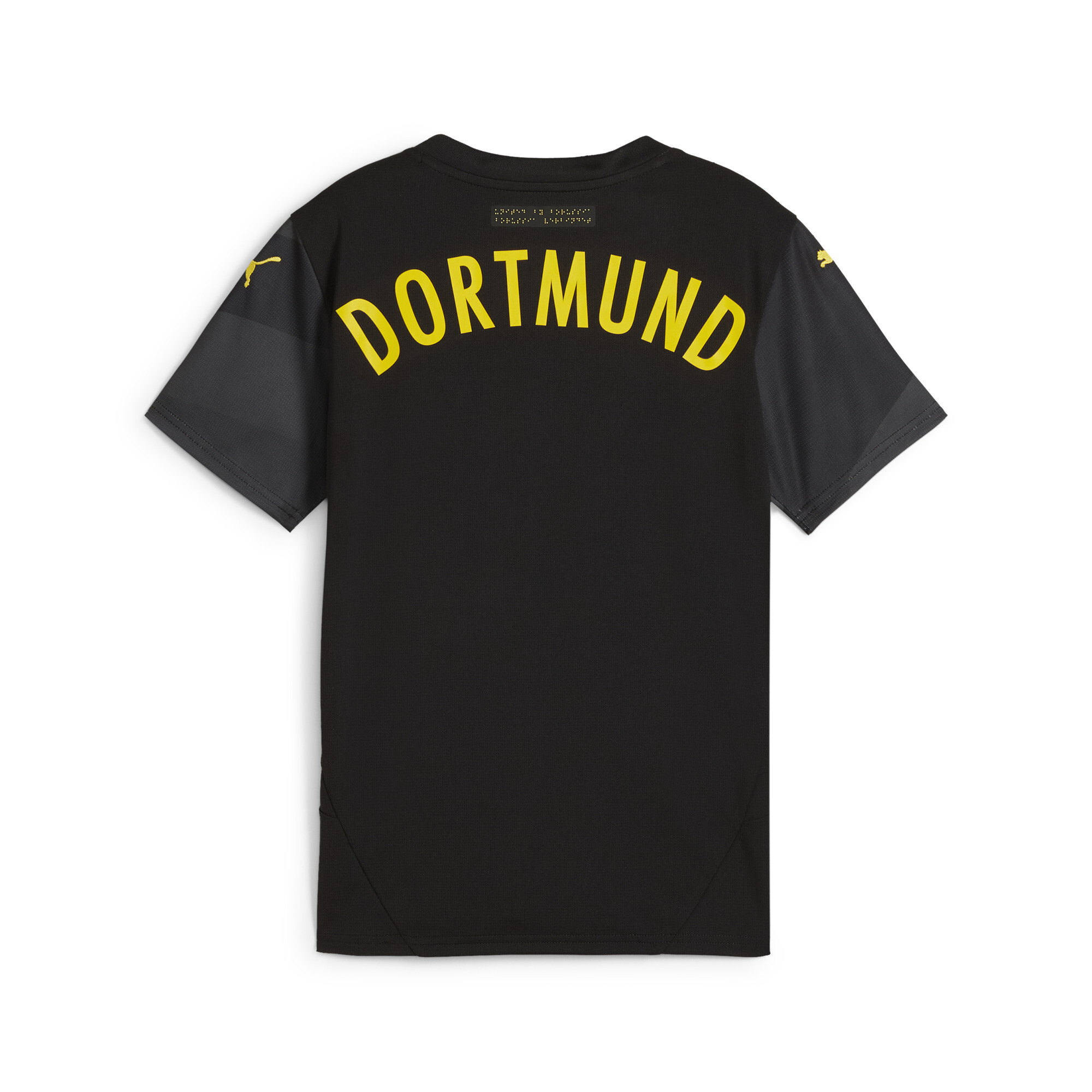 Puma Borussia Dortmund 24/25 Away Jersey Youth, Black, Size 5-6Y, Clothing