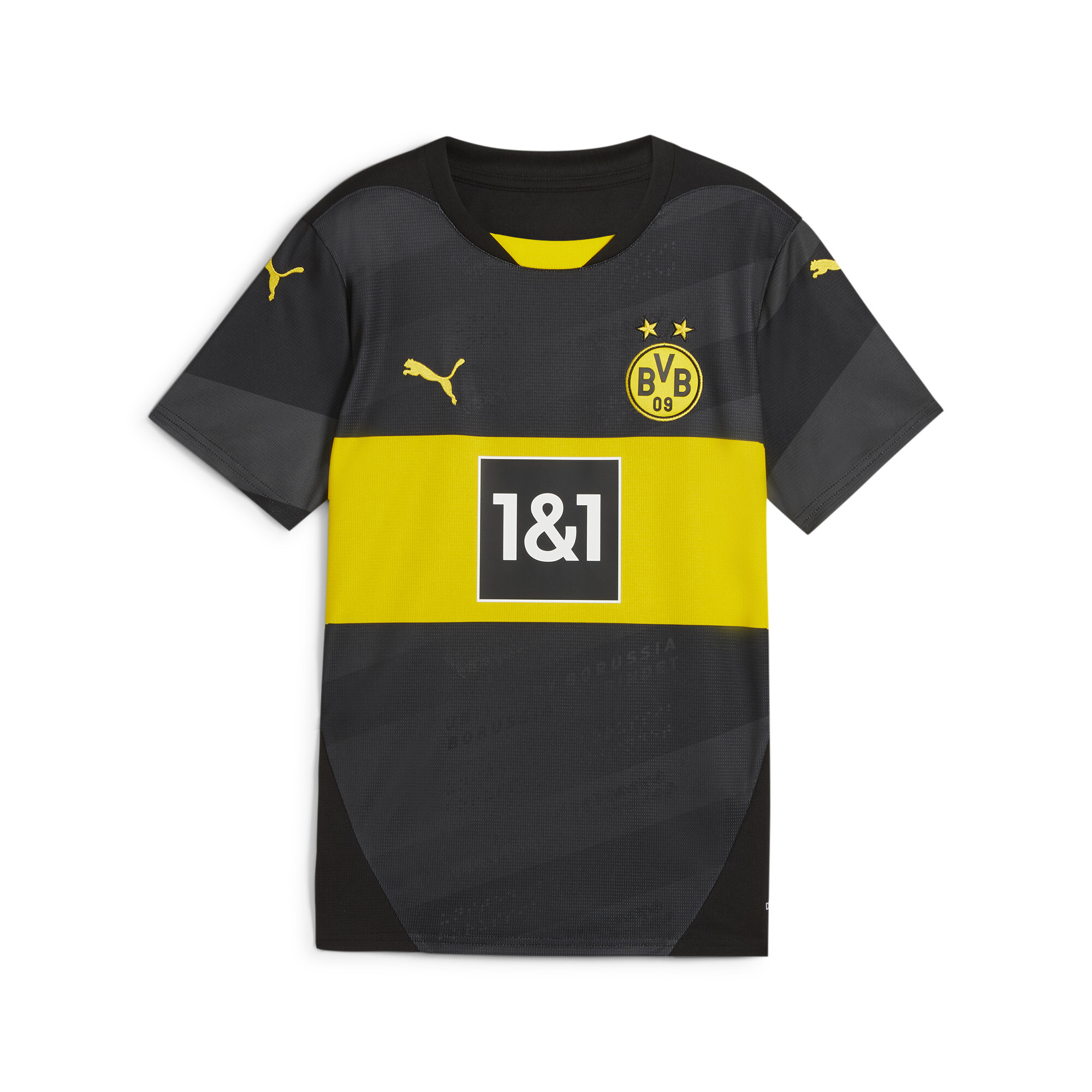 Puma Borussia Dortmund 24/25 Away Jersey Youth, Black, Size 5-6Y, Clothing