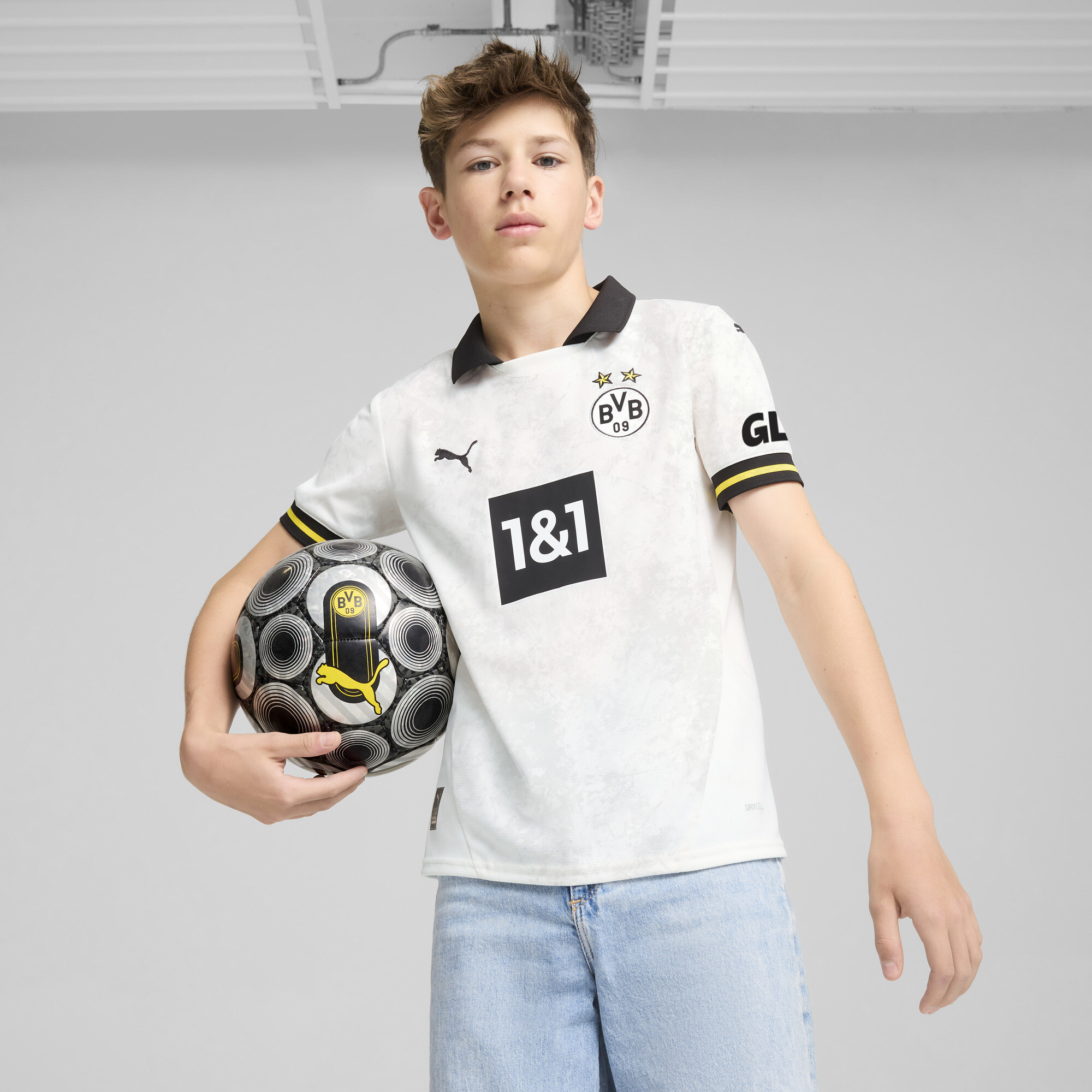 Puma Borussia Dortmund 24/25 Ausweichtrikot Teenager Für Für Kinder | Mit Other Pattern | White | Größe: 13-14Y