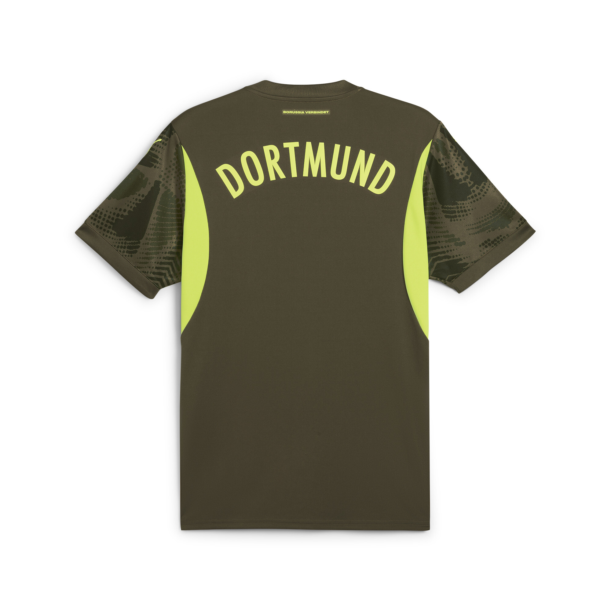 Men's Puma Borussia Dortmund 24/25 Goalkeeper Short Sleeve Jersey, Green, Size M, Clothing