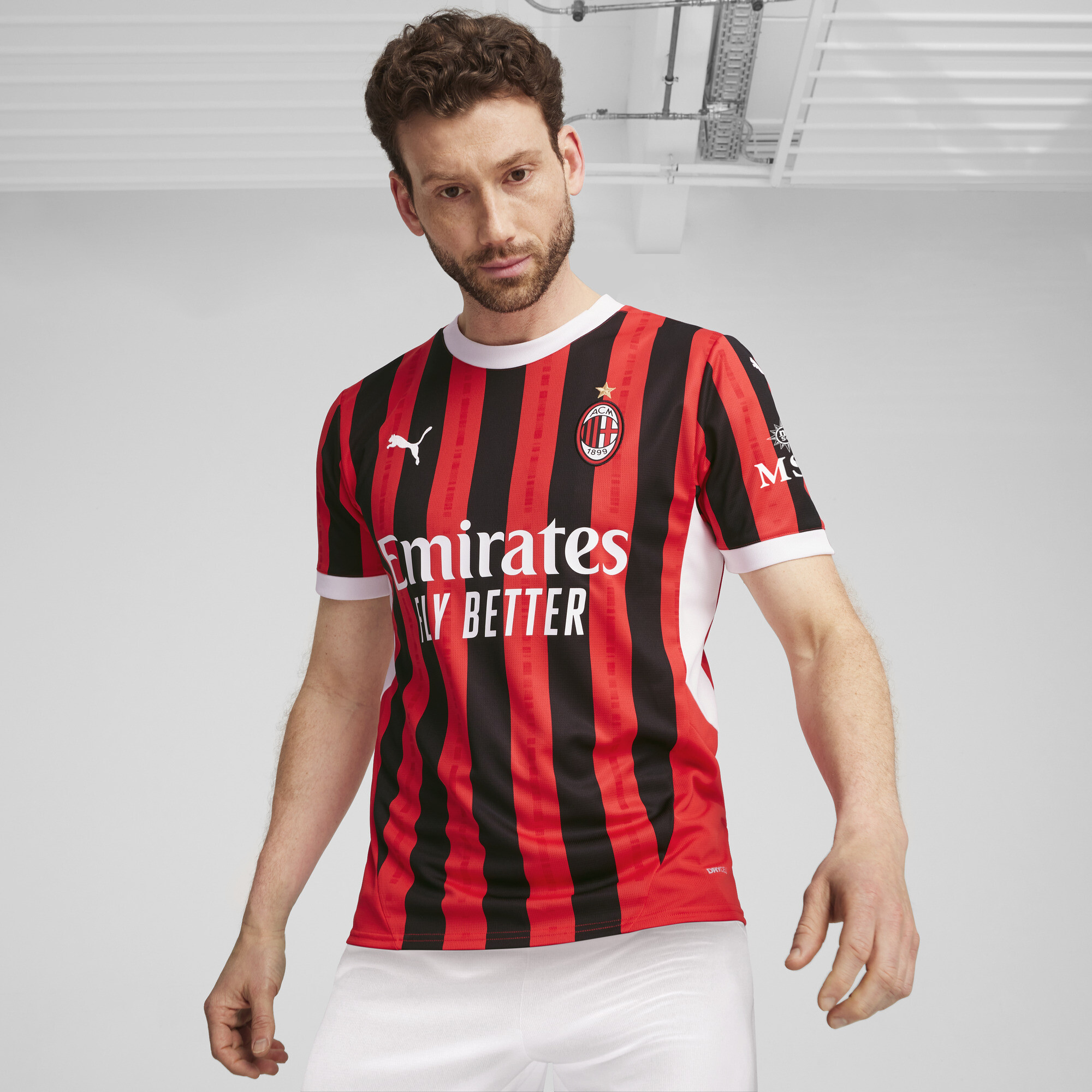 Puma AC Milan 24/25 Heimtrikot Herren | Mit Striped | Red/Black | Größe: XL