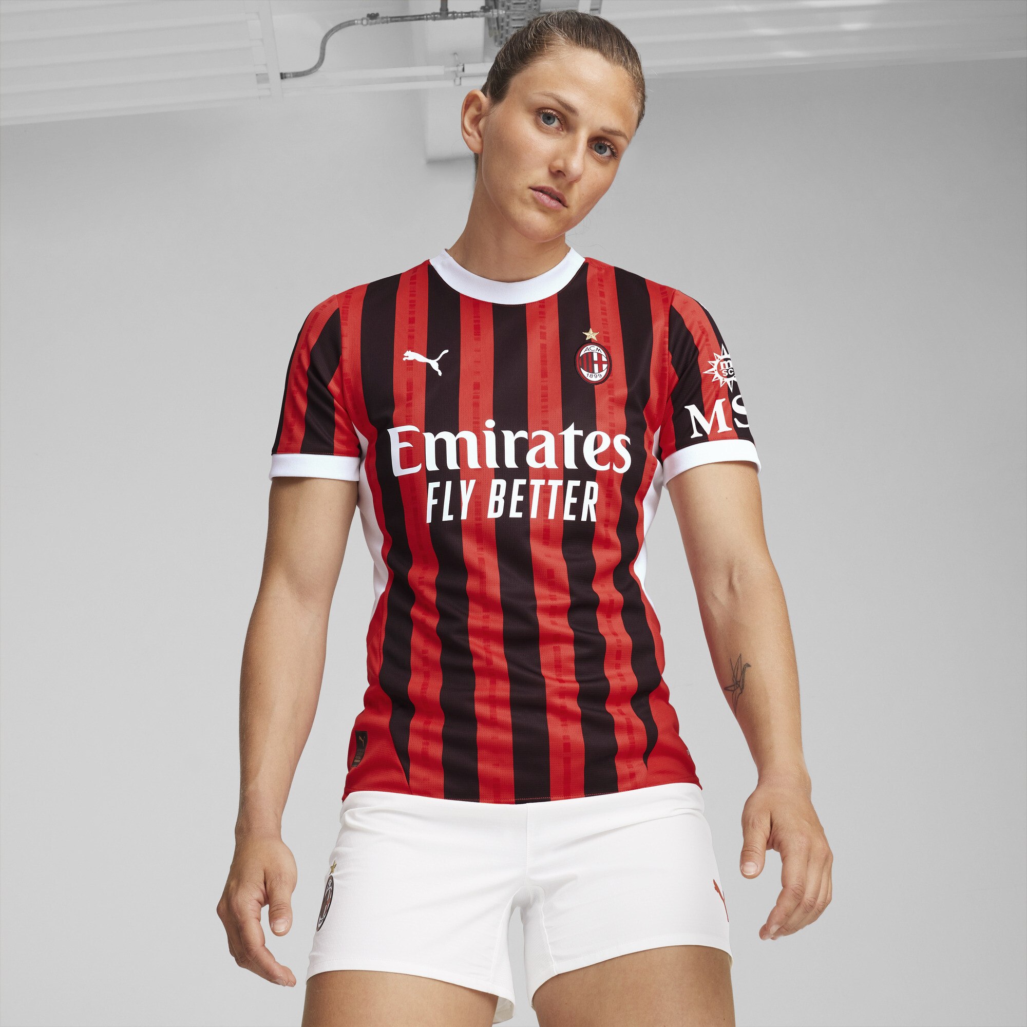 Women's Puma AC Milan 24/25 Home Jersey, Red, Size S, Clothing