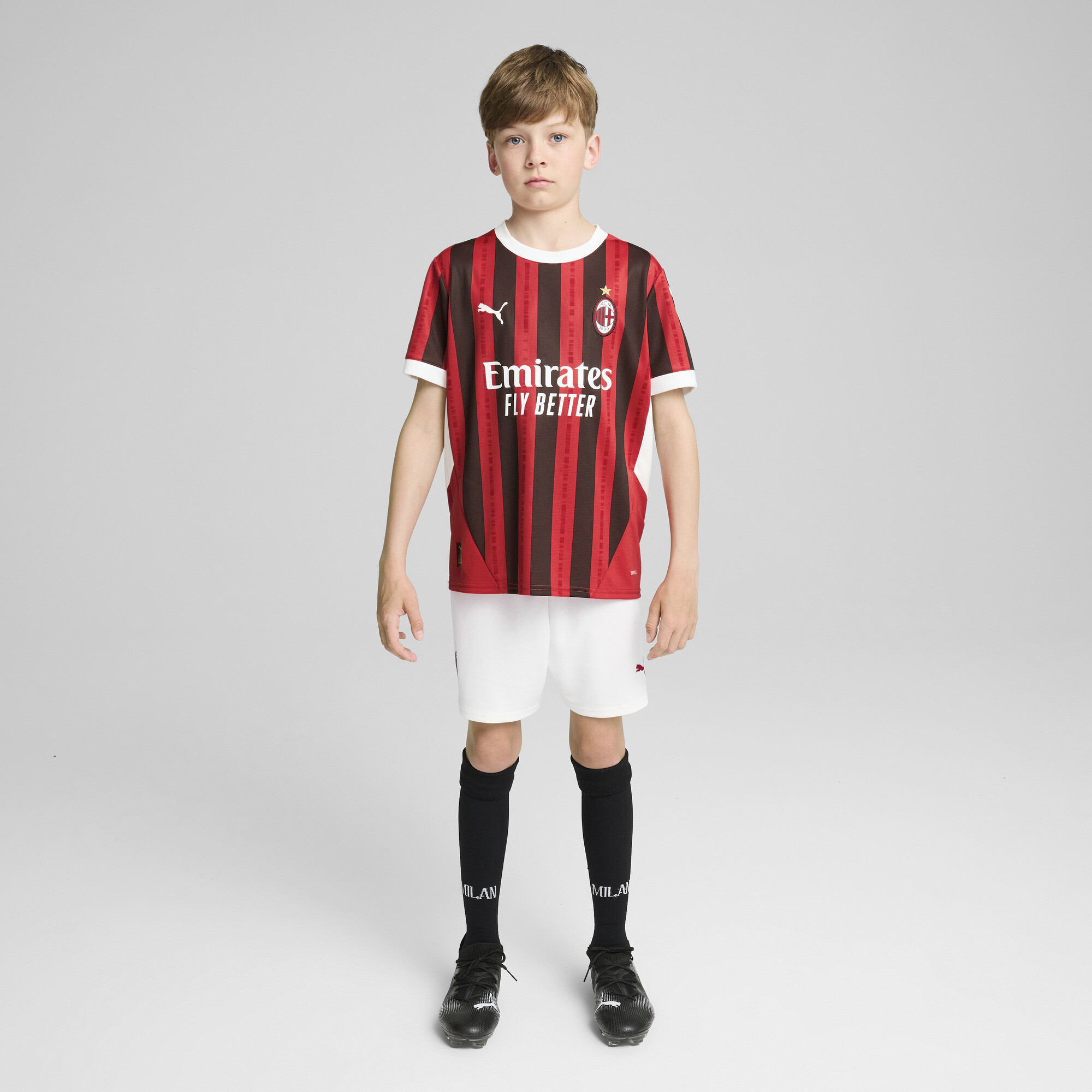 Puma AC Milan 24/25 Home Jersey Youth, Red, Size 7-8Y, Clothing