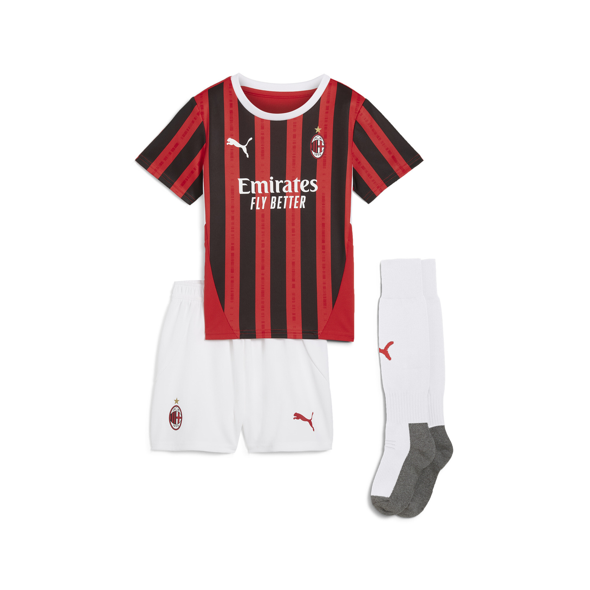 Puma AC Milan 24/25 Heimtrikot Mini-Kit Kinder | Mit Print | Red/Black | Größe: 11-12Y