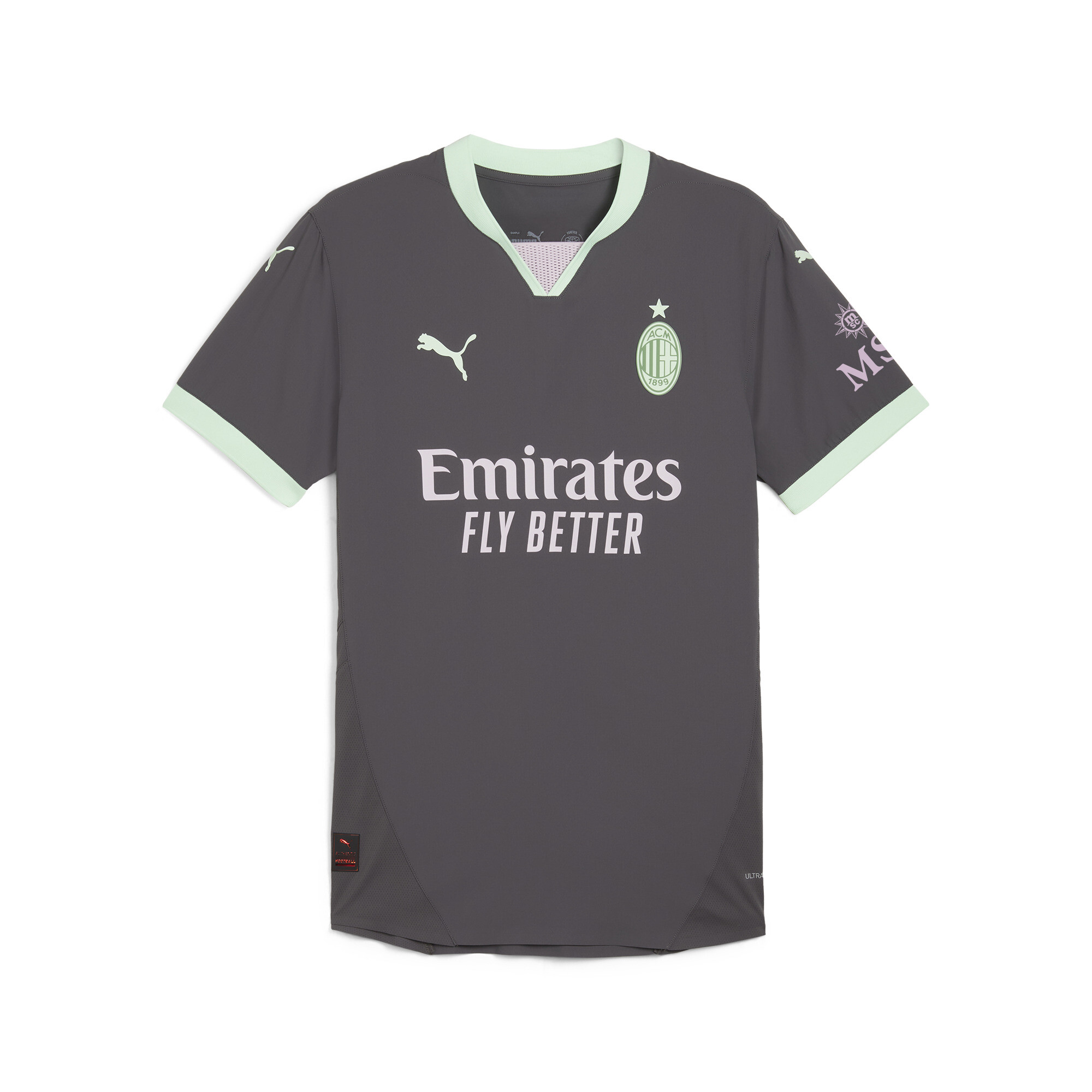 Men's Puma AC Milan 24/25 Authentic Third Jersey, Green, Size 3XL, Clothing