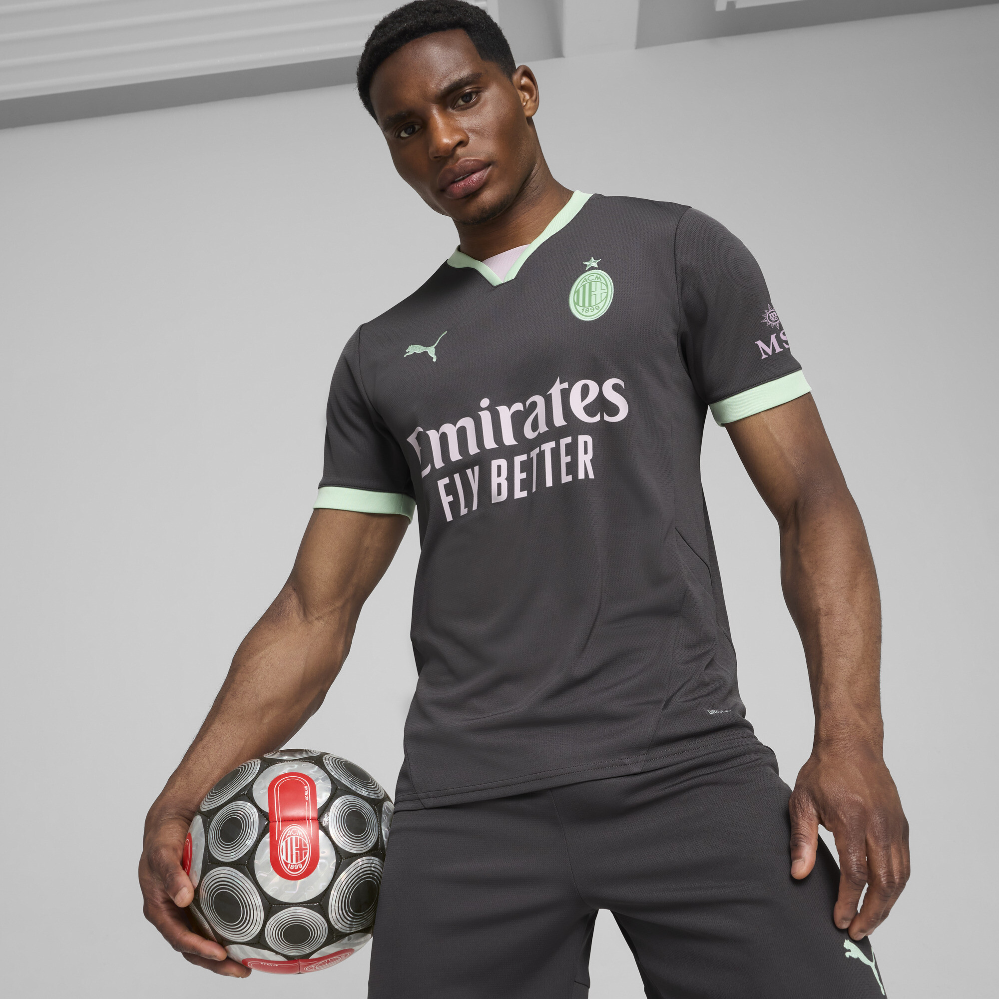 Футболка AC Milan 24/25 Third Jersey Men | Колір: Сірий | Shadow