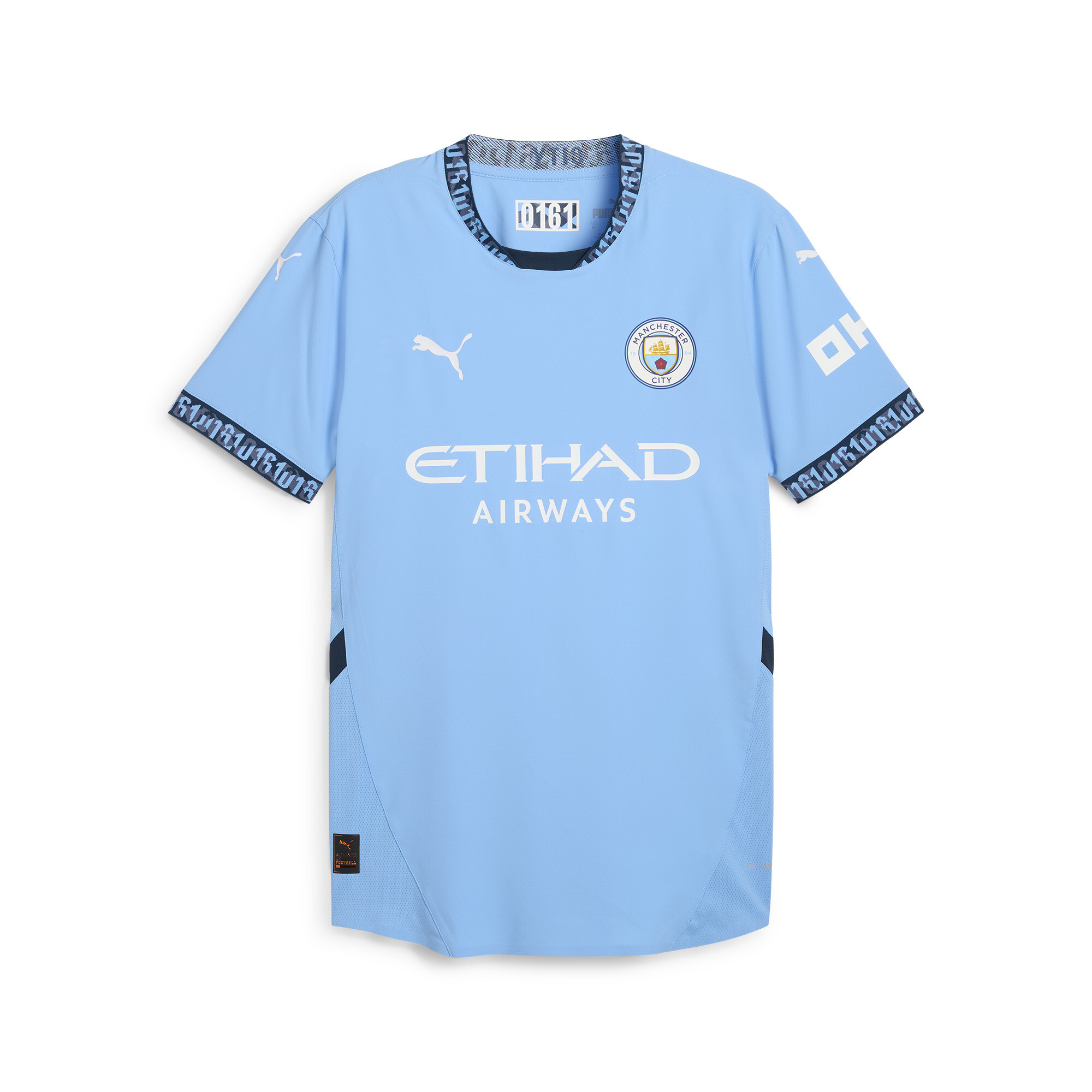 Men's PUMA Manchester City 24/25 Authentic Home Jersey Men In Blue, Size Medium, Polyester