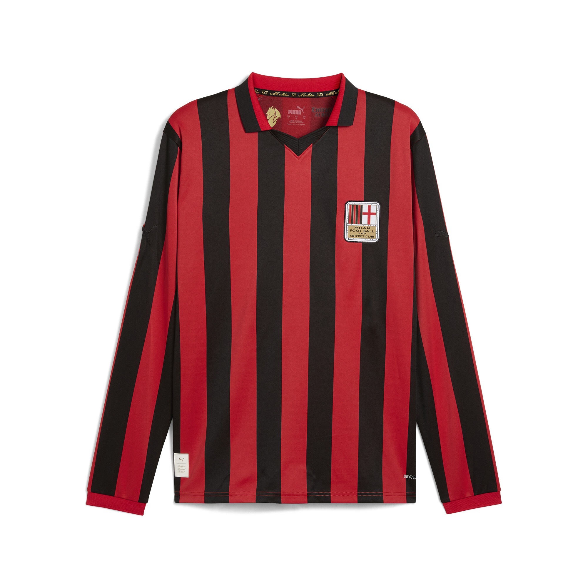 Men's Puma AC Milan 125th Anniversary Authentic Jersey, Black, Size XS, Clothing