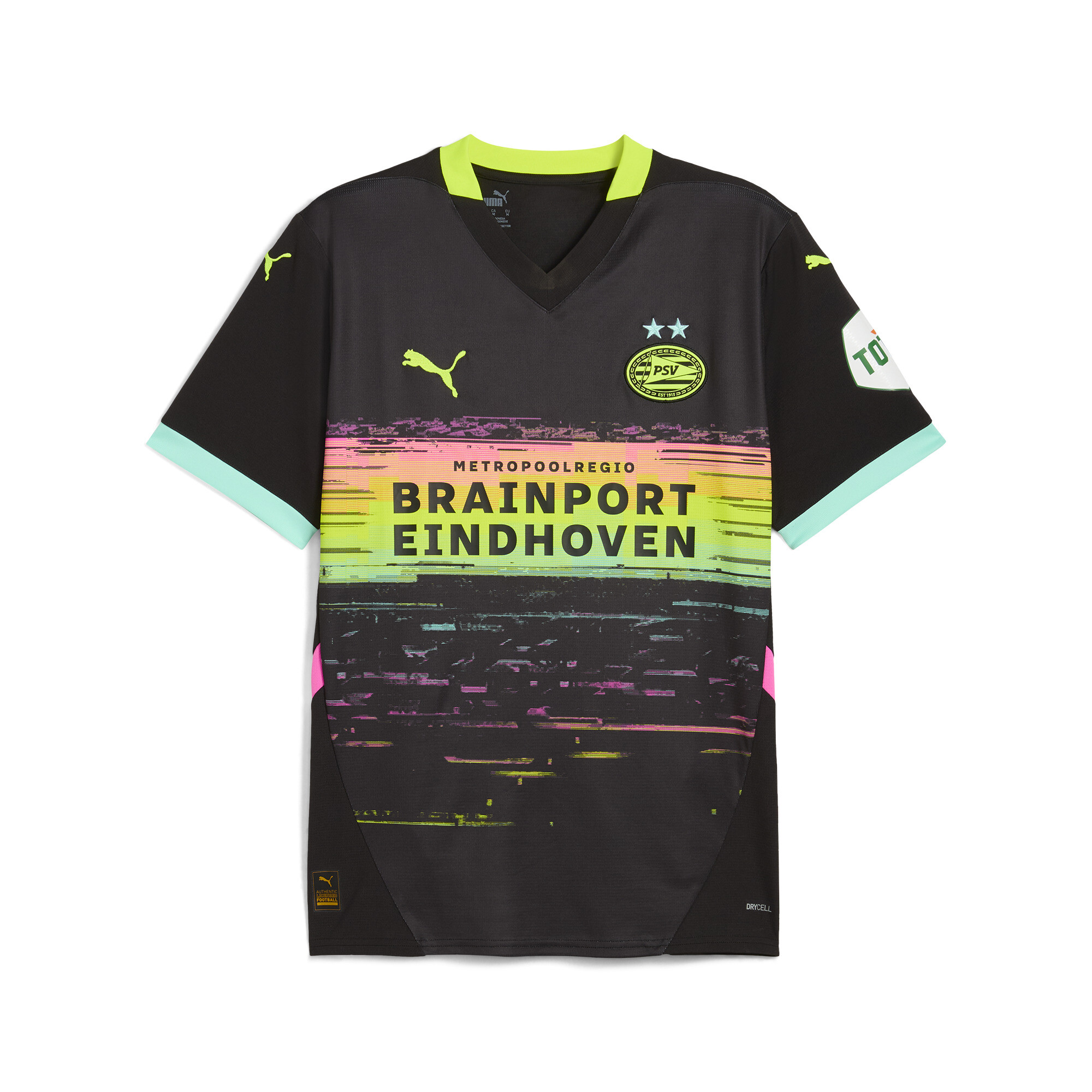 Puma PSV Eindhoven 24/25 Auswärtstrikot Herren | Mit Print | Black/Yellow Alert | Größe: XS