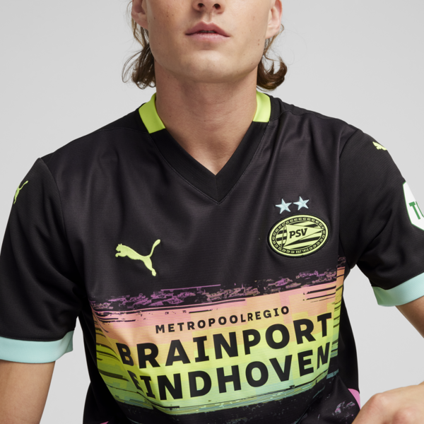 Jersey Hombre visitante PSV Eindhoven 24/25, PUMA Black-Yellow Alert, large-MEX