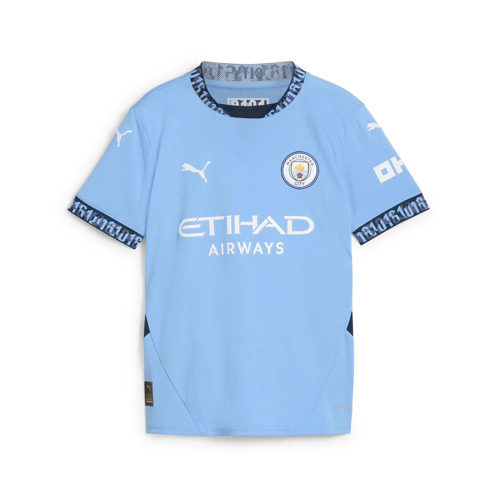 PUMA Manchester City 24/25 Home Jersey In Blue, Size 11-12 Youth, Polyester