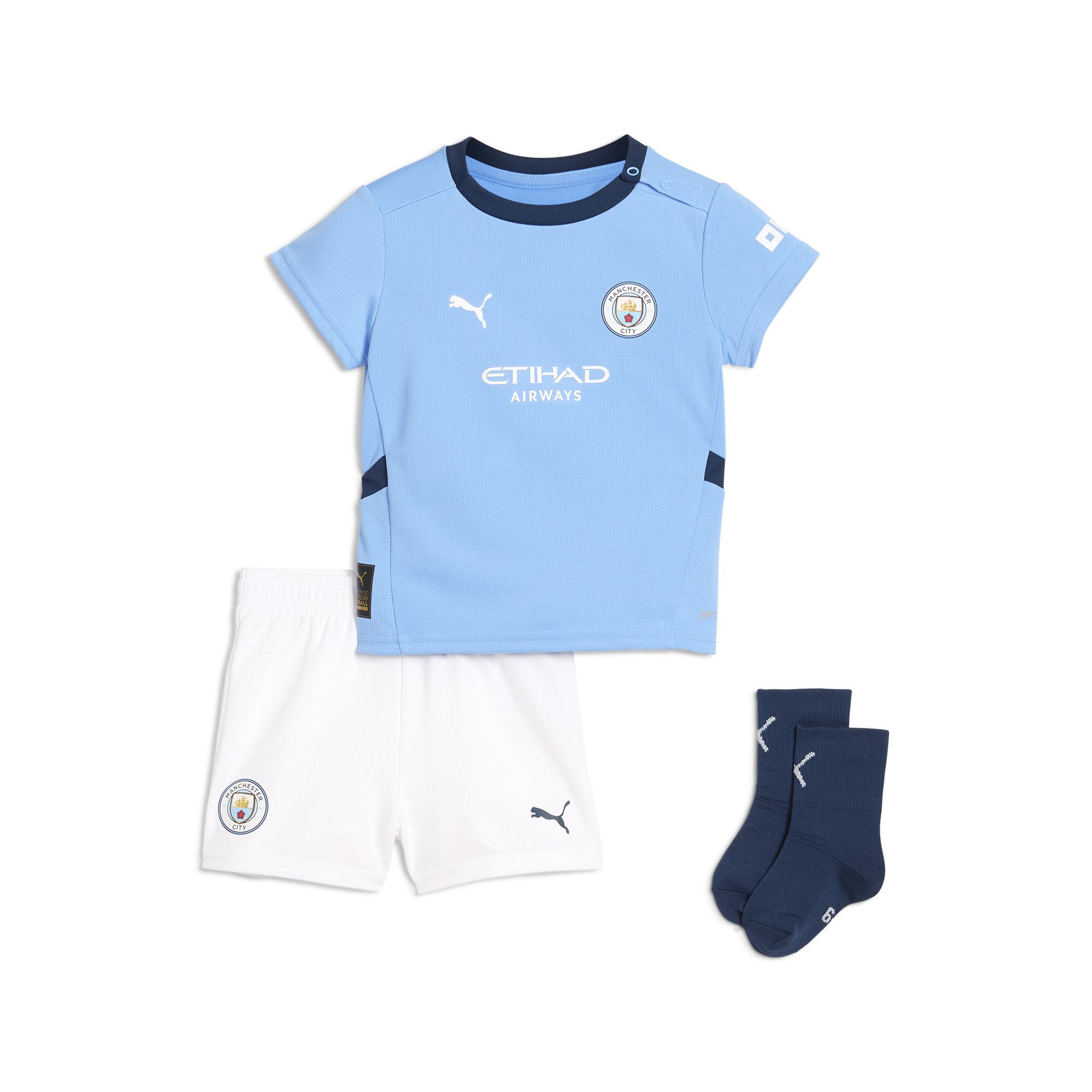 Puma Manchester City 24/25 Heimtrikot Minikit Babys Für Für Kinder | Light Blue/Marine Blue | Größe: 9-12M