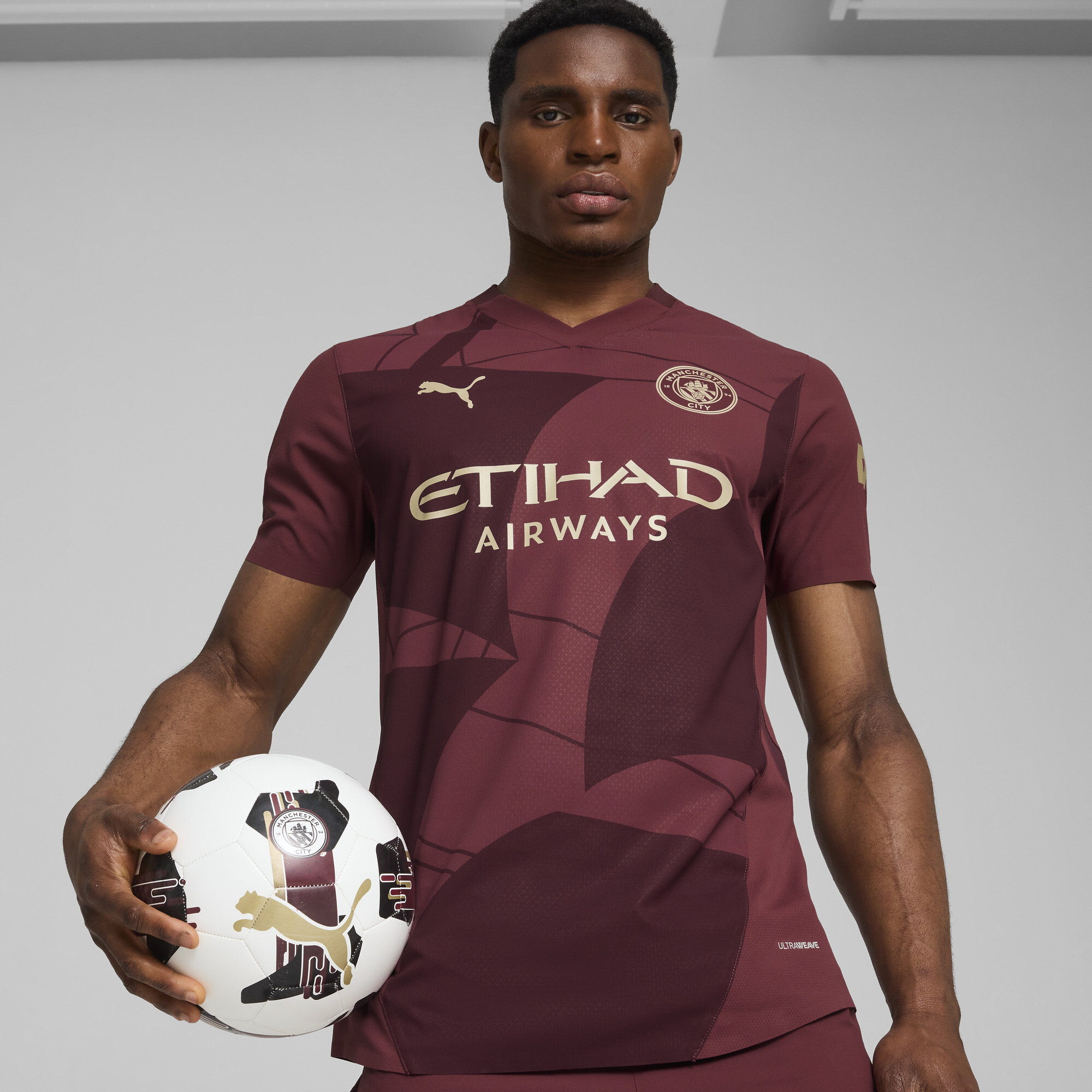 Puma Manchester City 24/25 Authentic Ausweichtrikot Herren | Mit Color Blocking | Dark Jasper | Größe: L