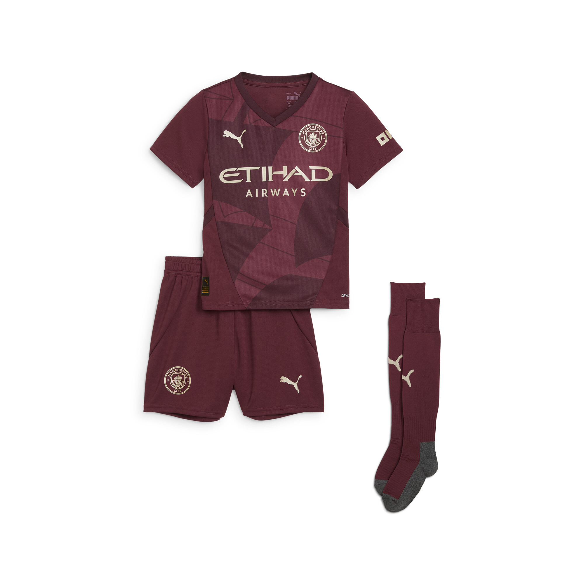 Puma Manchester City 24/25 Third Minikit Kids, Red, Size 3-4Y, Clothing