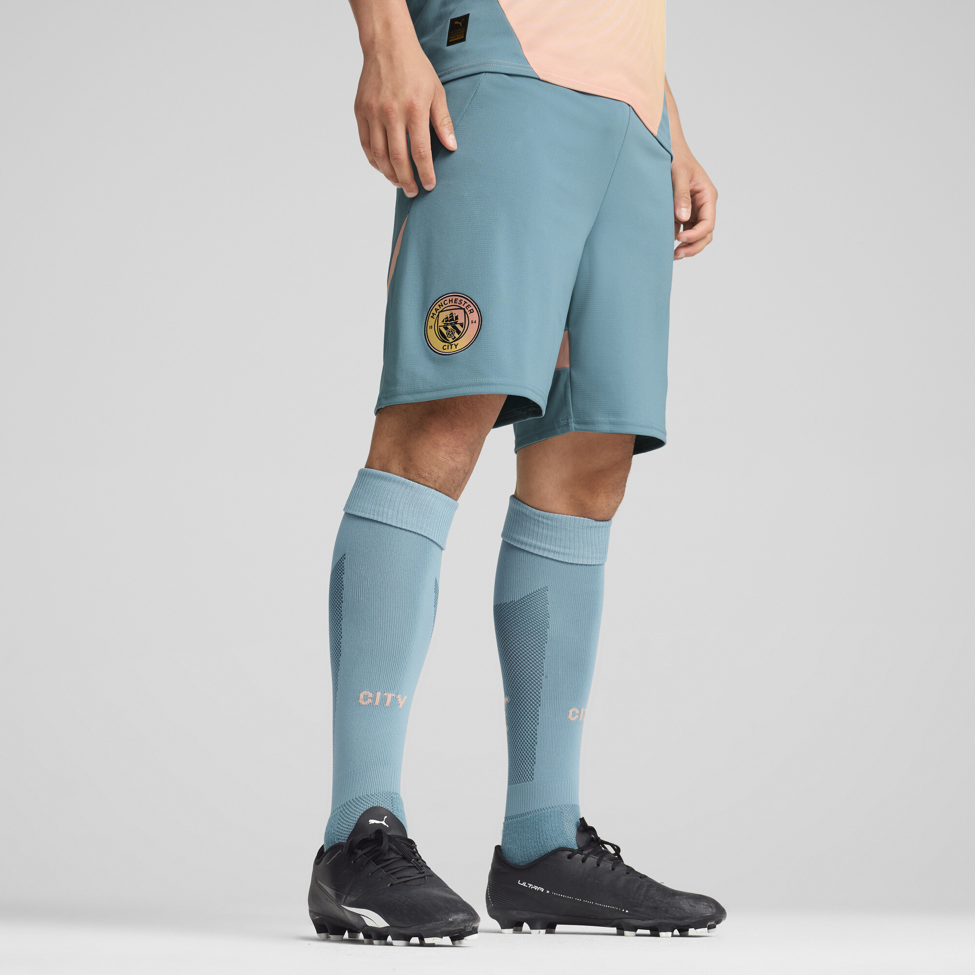 Puma Manchester City 24/25 Shorts Herren | Bold Blue/Poppy Pink | Größe: M