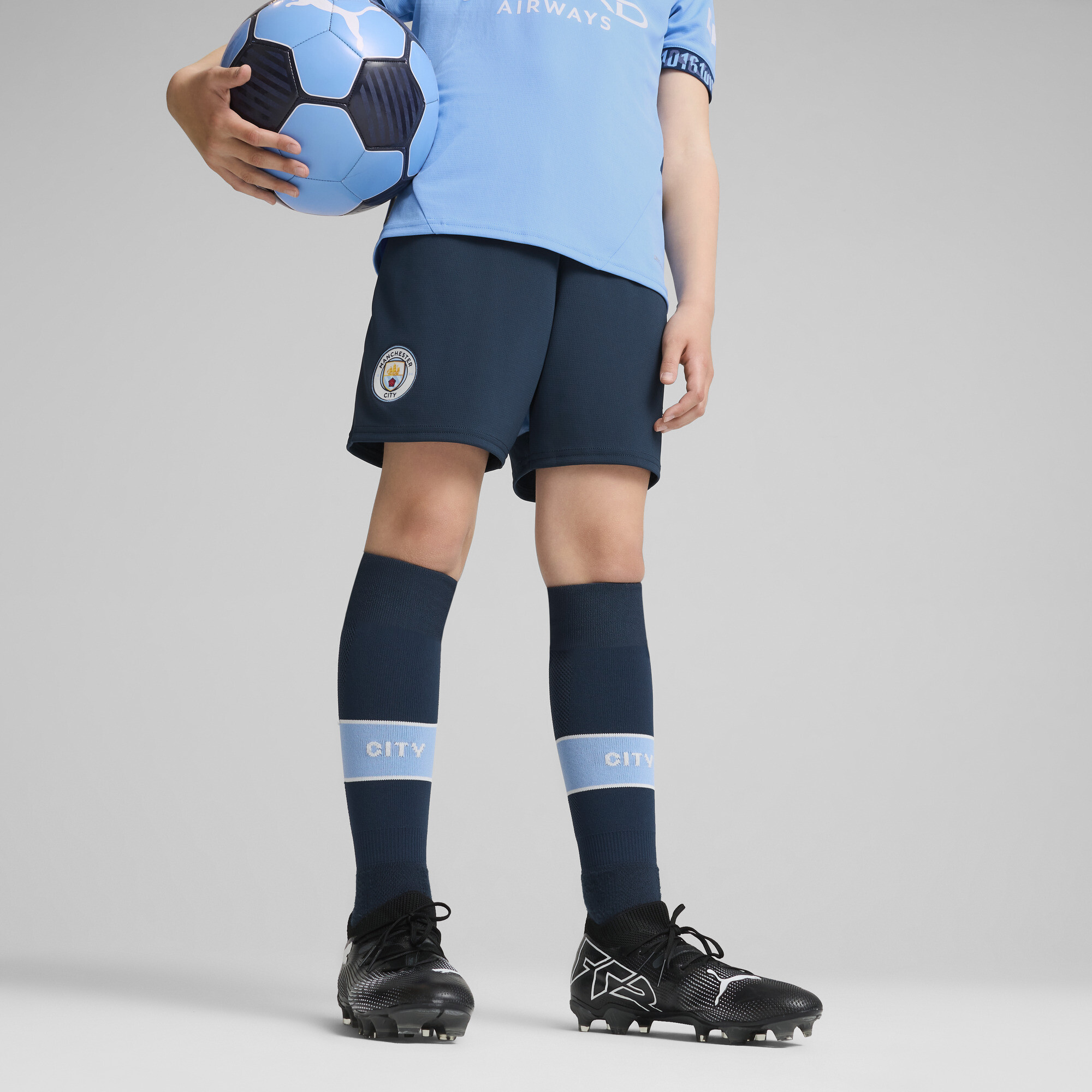 Puma Manchester City 24/25 Shorts Youth, Blue, Size 5-6Y, Clothing