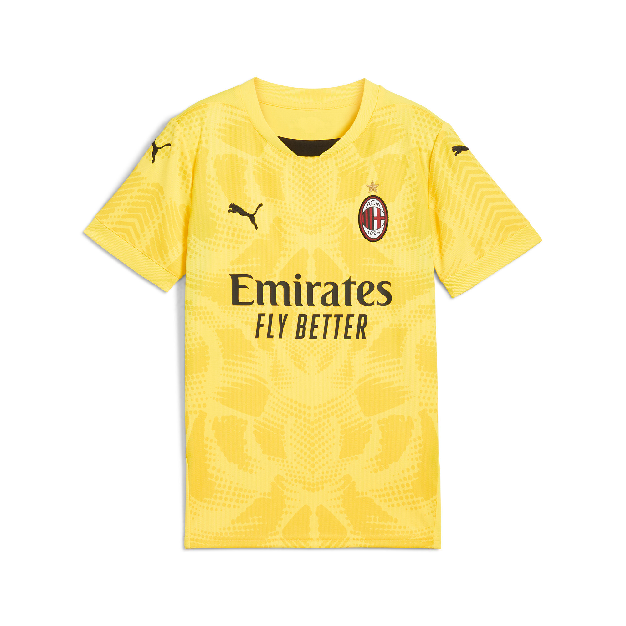 Puma AC Milan 24/25 Goalkeeper Short Sleeve Jersey Youth, Yellow, Size 9-10Y, Clothing