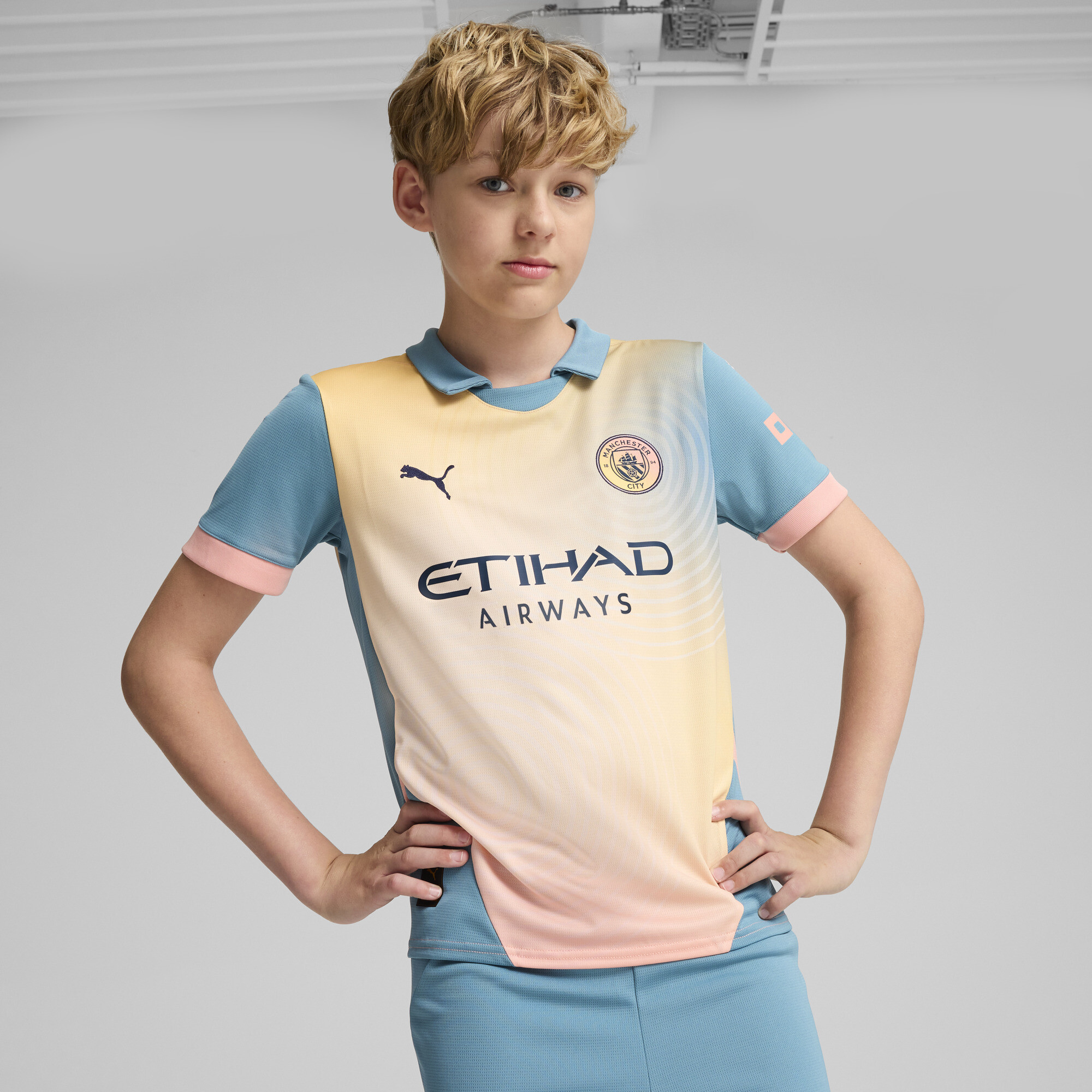 Puma Manchester City 24/25 Viertes Trikot Teenager Für Für Kinder | Mit Color Blocking | Rosebay/Bold Blue | Größe: 9-10...