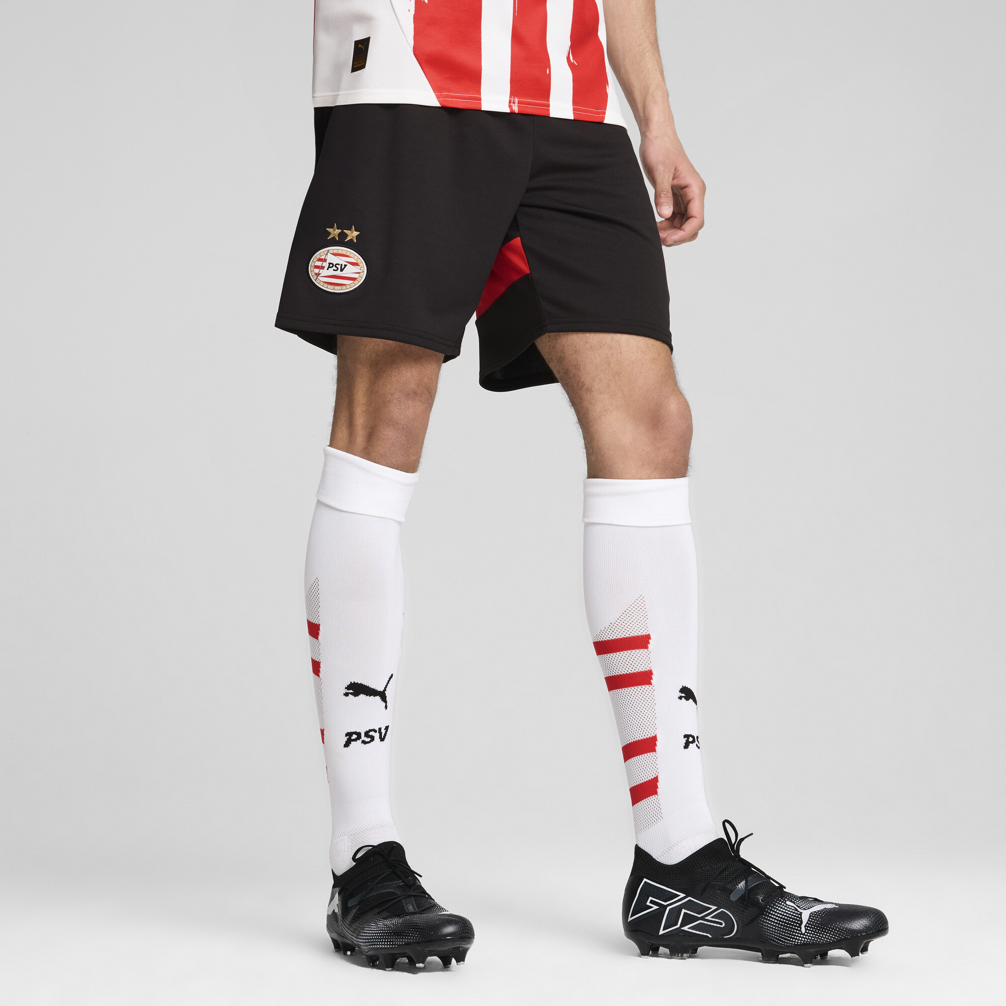 Puma PSV Eindhoven Shorts Herren | Mit Plain | Black/Red | Größe: M