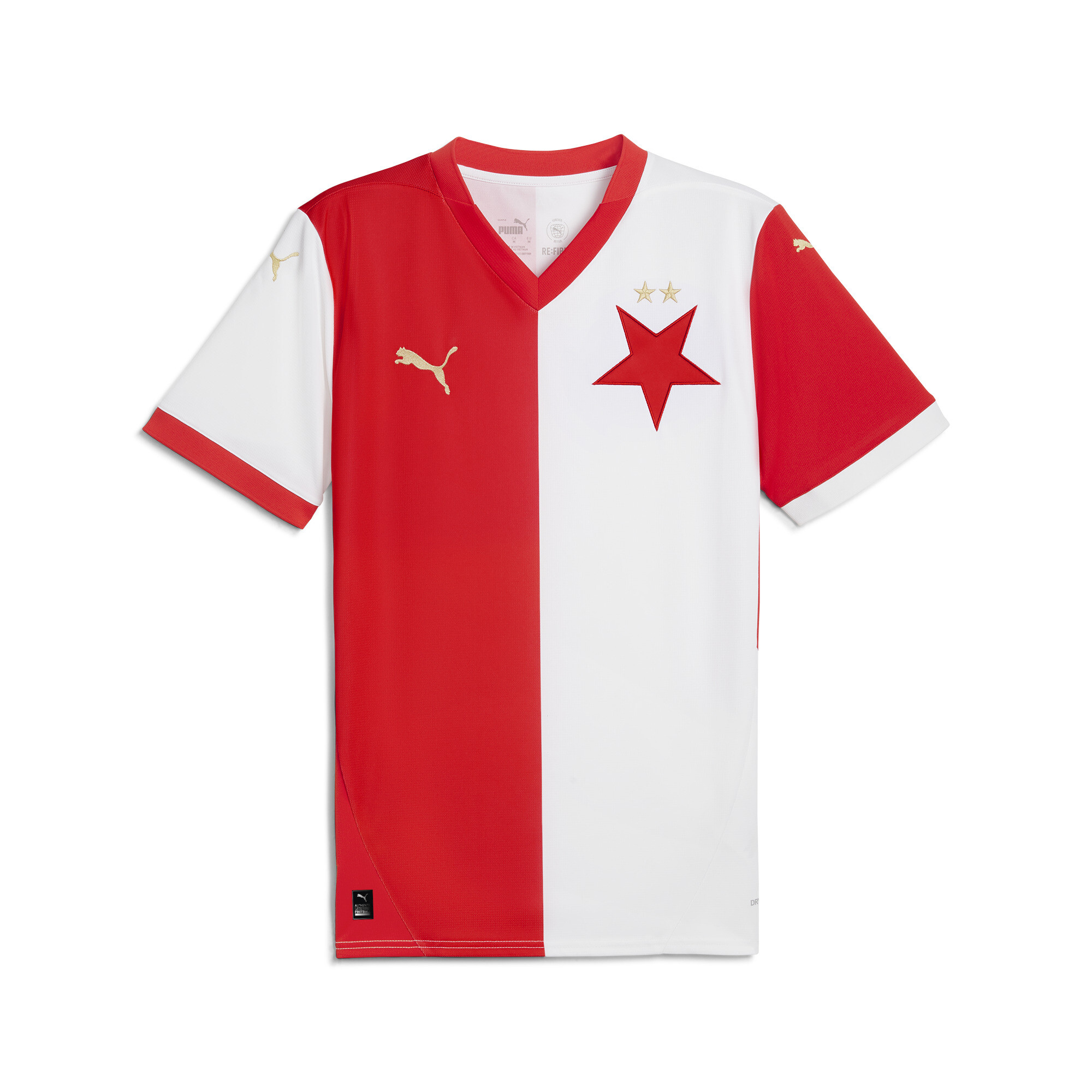 Puma SK Slavia Praha 24/25 Heimtrikot | Mit Color Blocking | White/Red | Größe: 3XL