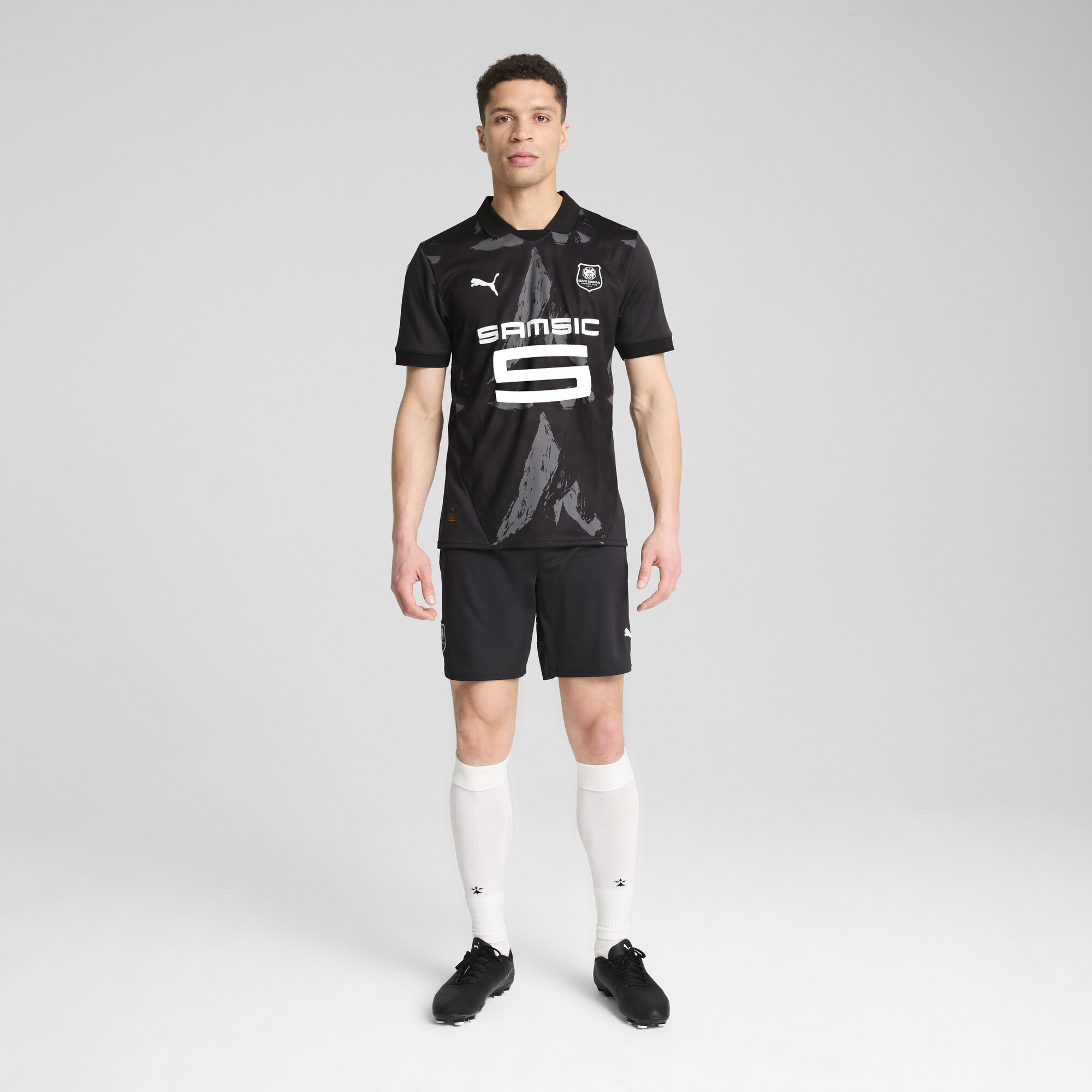 PUMA Stade Rennais F.C. 24/25 short, Zwart/Grijs/Wit