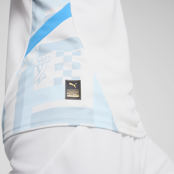 Olympique de Marseille 24/25 Home Jersey Men, PUMA White-Bleu Azur, large-MEX