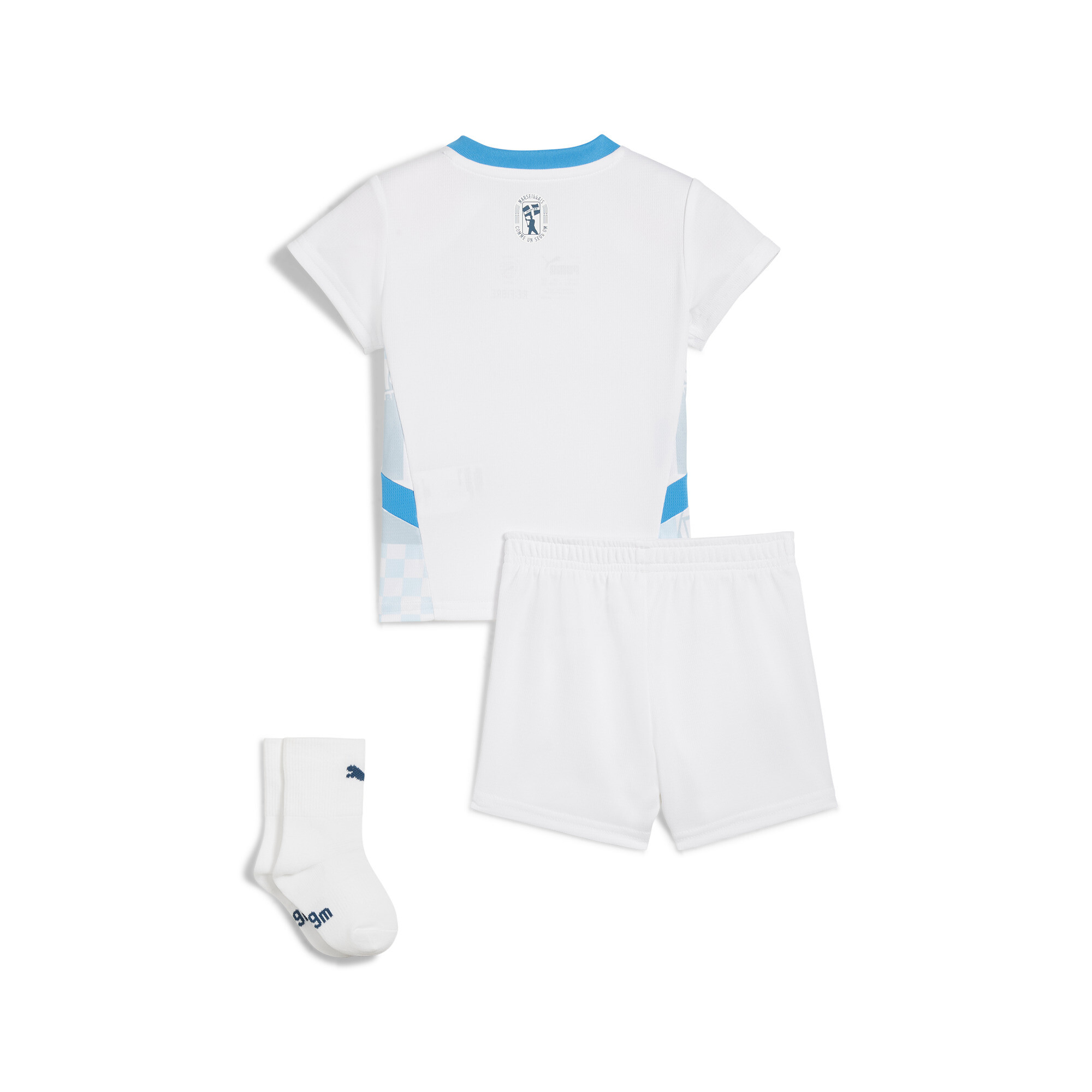 Puma Olympique De Marseille 24/25 Home Babykit Toddler, White, Size 4-6M, Clothing