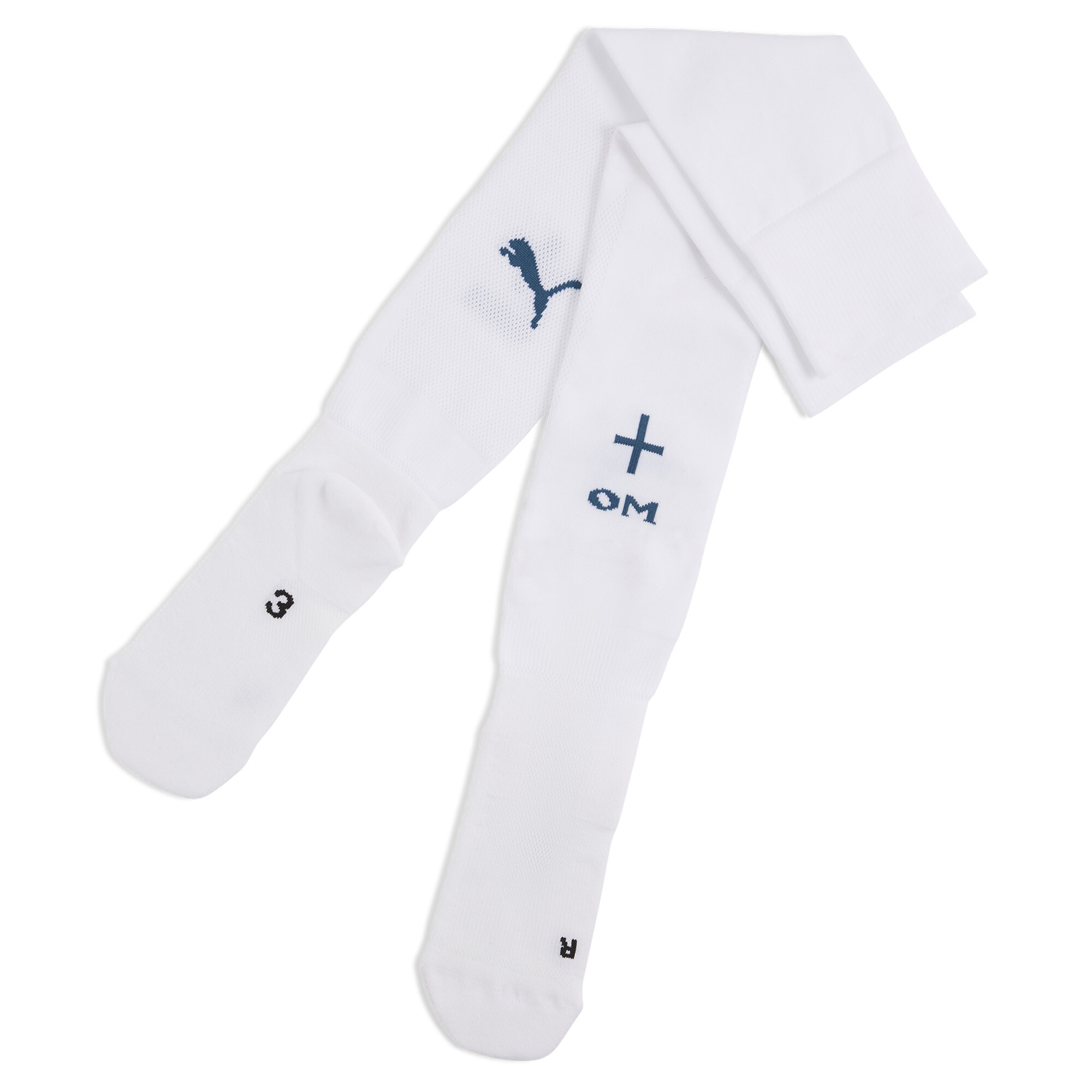 Puma Olympique de Marseille Einfarbige Socken Herren | Mit Plain | White/Ocean Tropic | Größe: 35-38