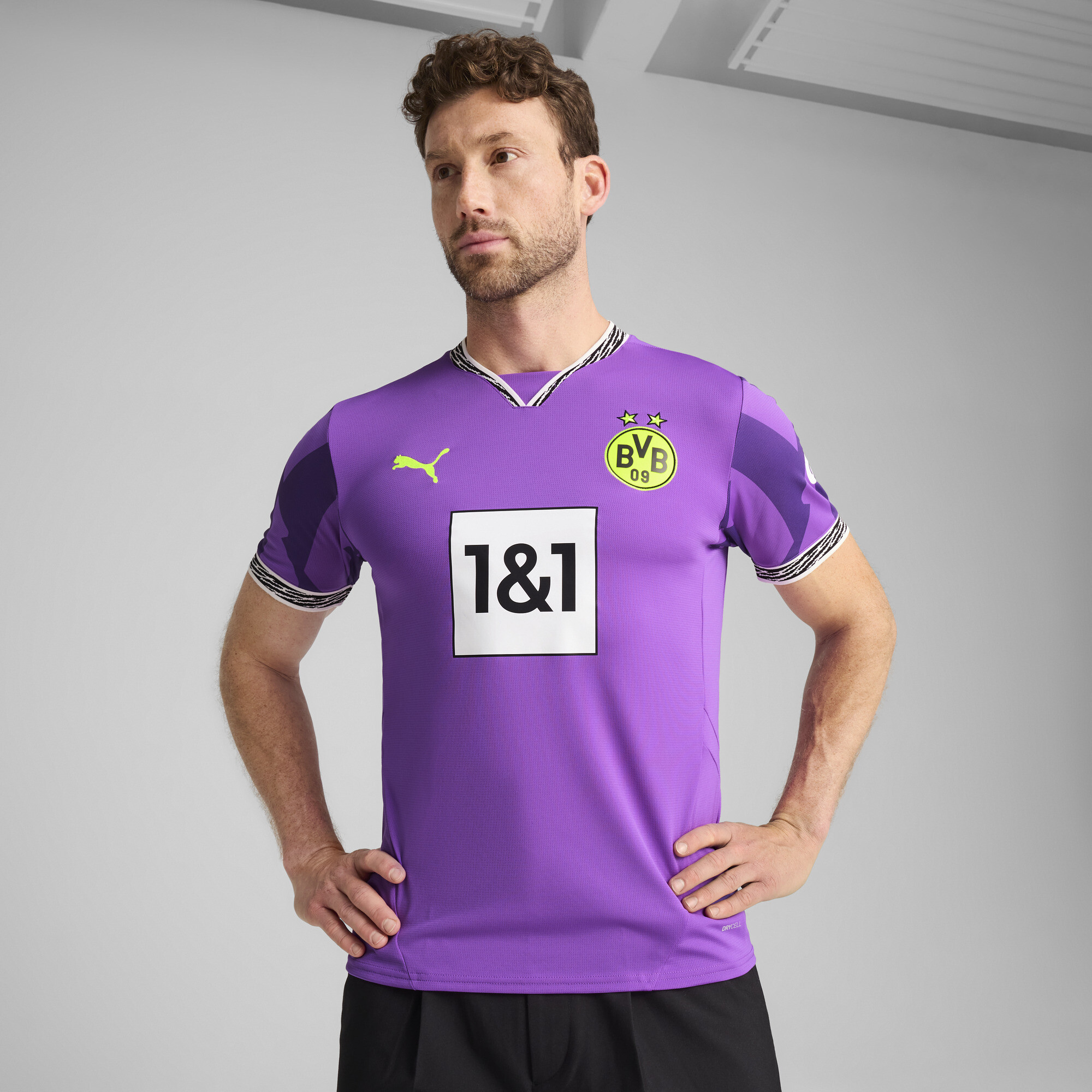 Puma Borussia Dortmund Sondertrikot Herren | Mit Other Pattern | Purple Glimmer/Yellow Alert | Größe: XL