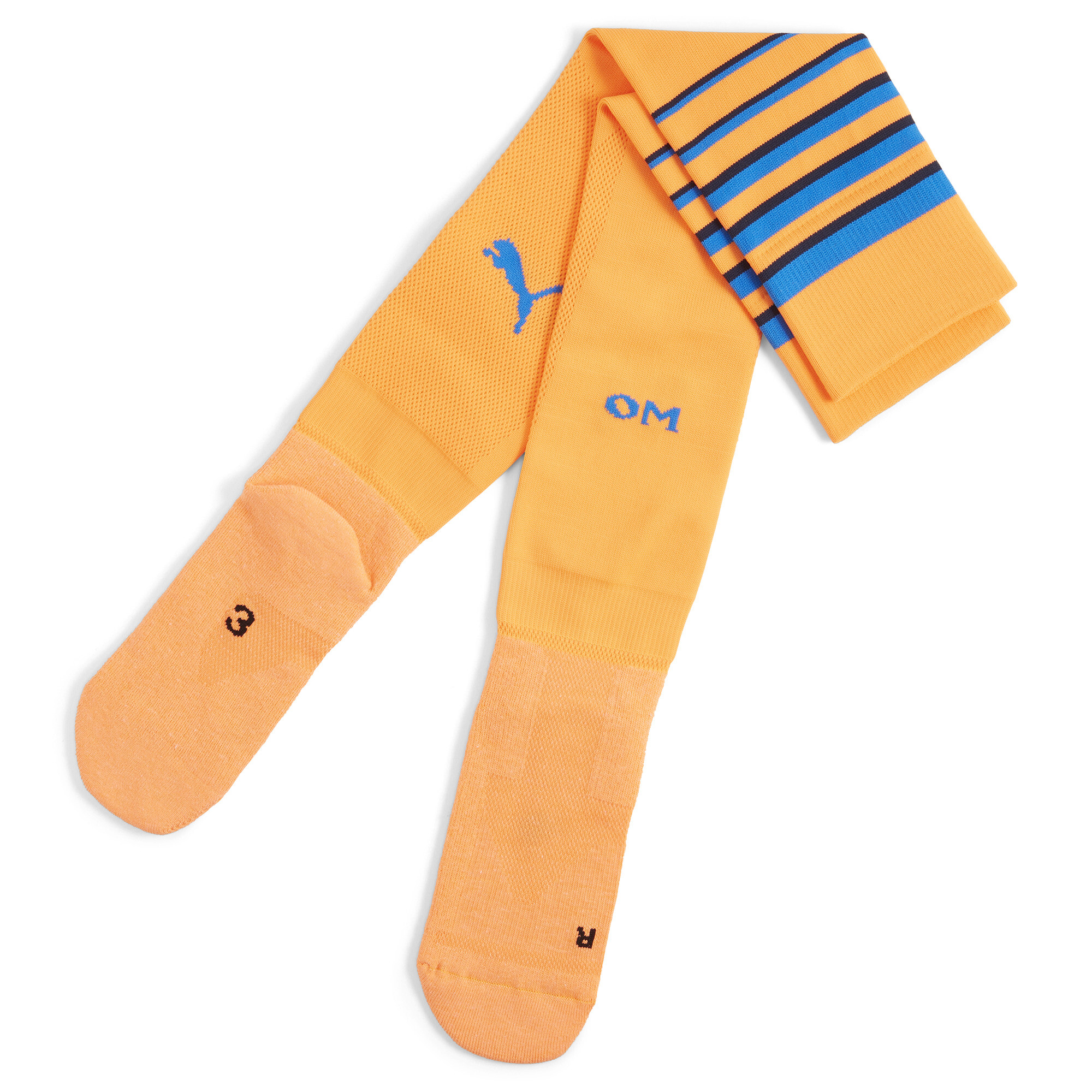 Puma Olympique de Marseille 24/25 Graphic Socken Herren | Mit Other Pattern | Orange Pes/Racing Blue | Größe: 47-49