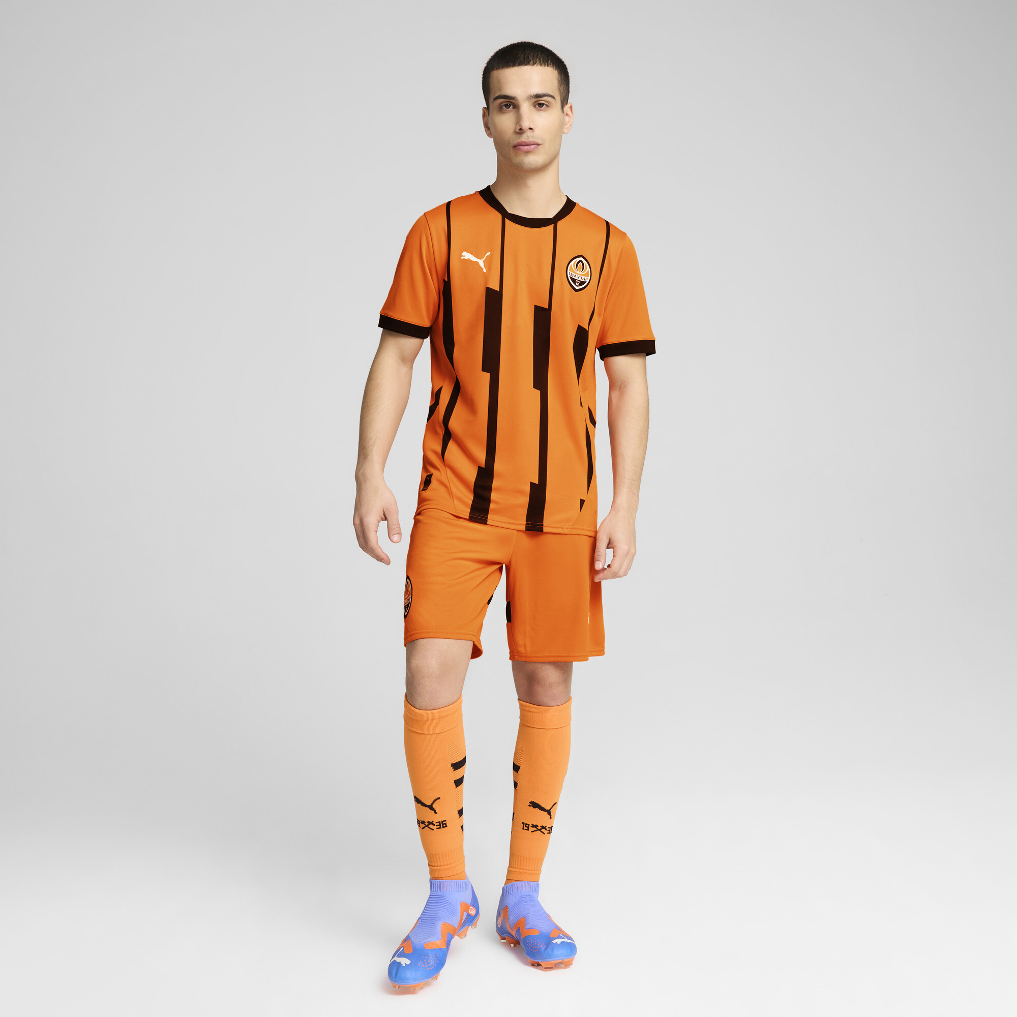 FC Shakhtar Donetsk 24/25 short voor Heren, Zwart/Oranje, Maat L | PUMA