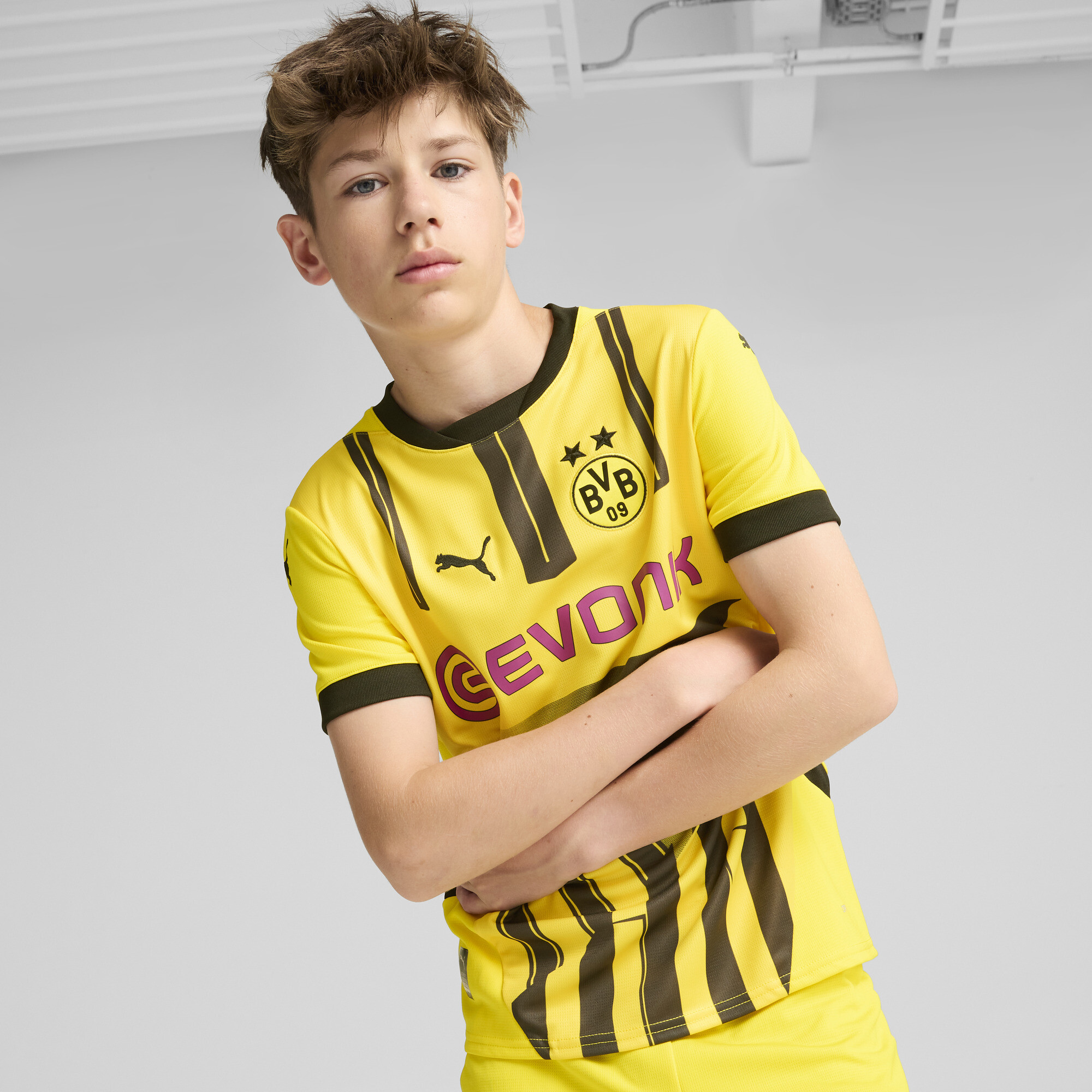 Puma Borussia Dortmund 24/25 Cup Jersey Youth, Yellow, Size 11-12Y, Clothing