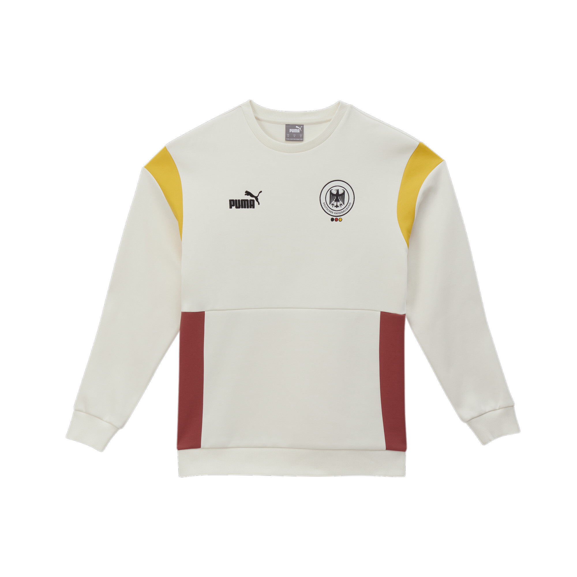 Men's Puma Deutscher Handball Bund Archive's Crew, White, Size XS, German