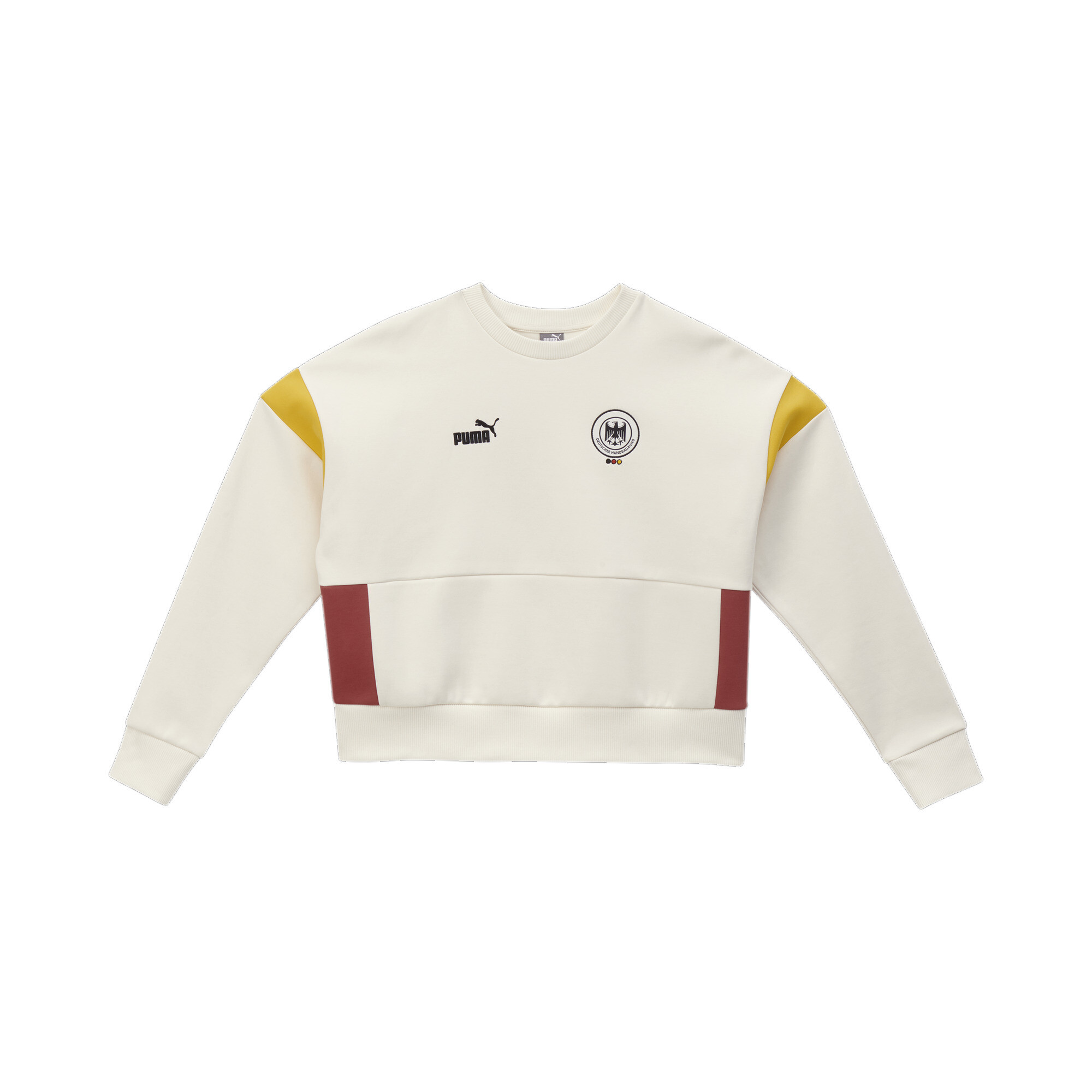 Women's Puma Deutscher Handball Bund Archive's Crew, White, Size S, German