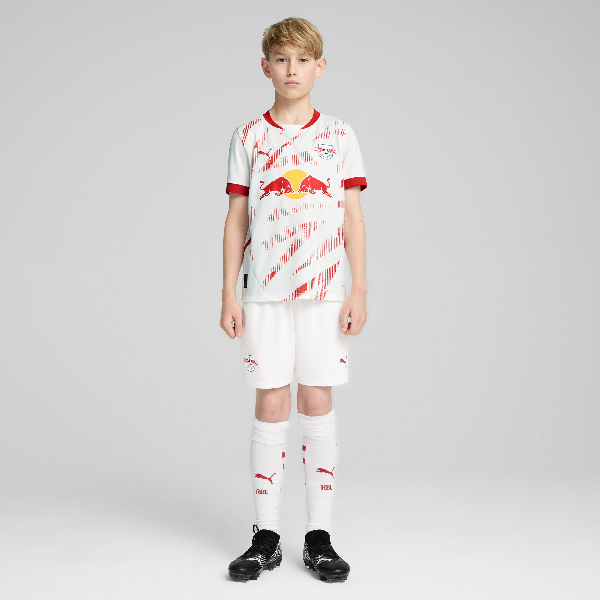 Puma RB Leipzig 24/25 Home Jersey Youth, White, Size 13-14Y, Clothing