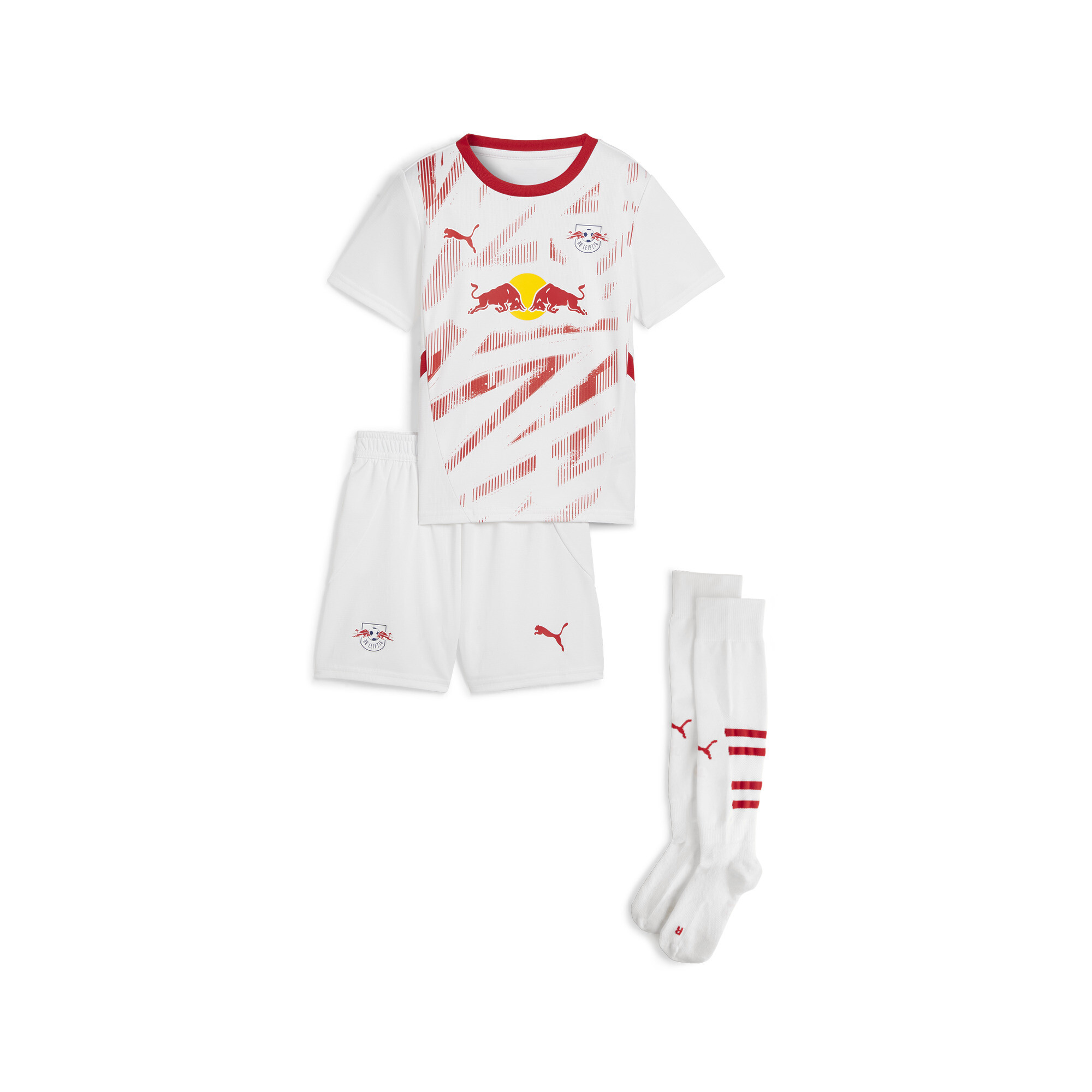 Puma RB Leipzig 24/25 Home Minikit Kids, White, Size 4-5Y, Clothing