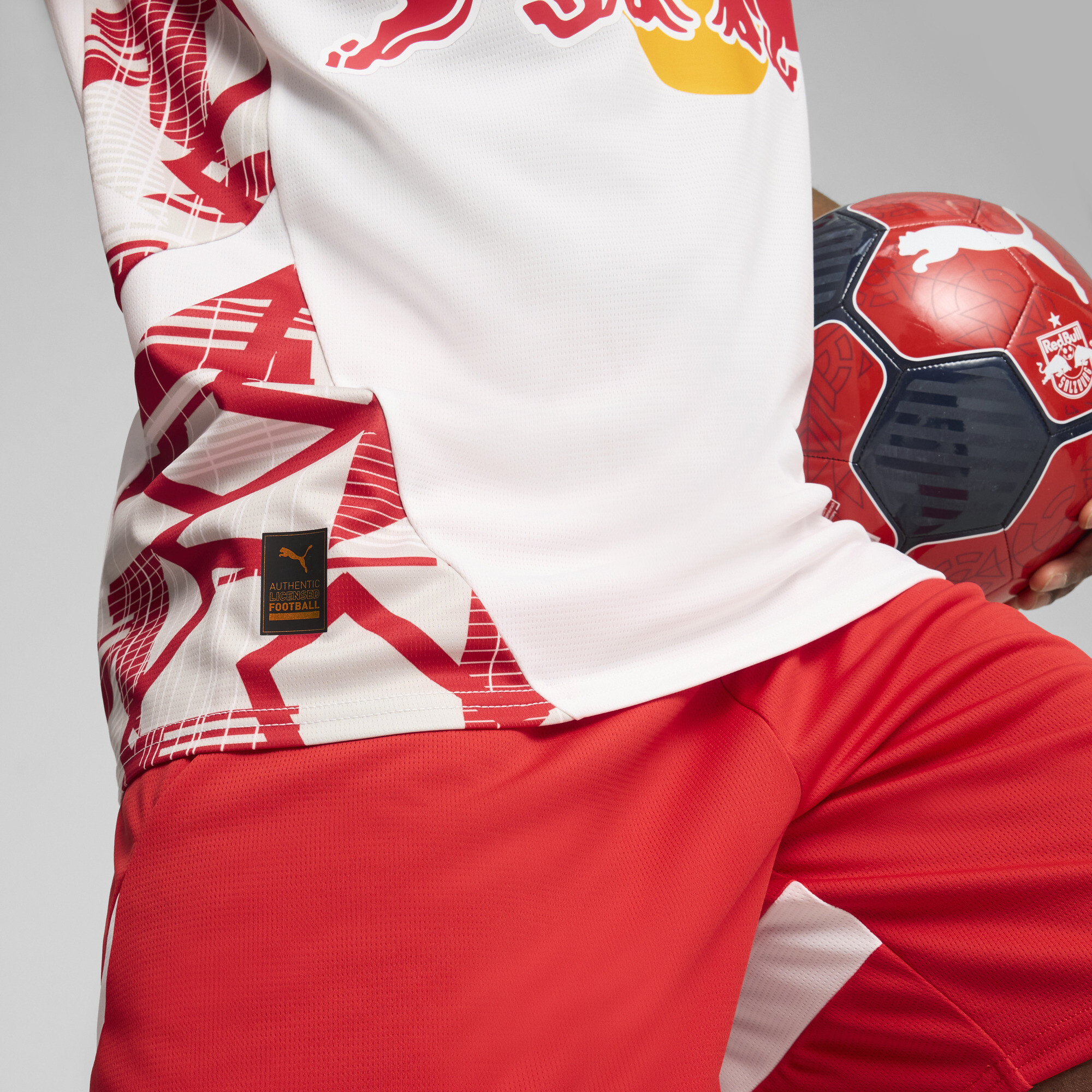 Men's Puma FC Red Bull Salzburg 24/25 Home Jersey, White, Size 3XL, Sport