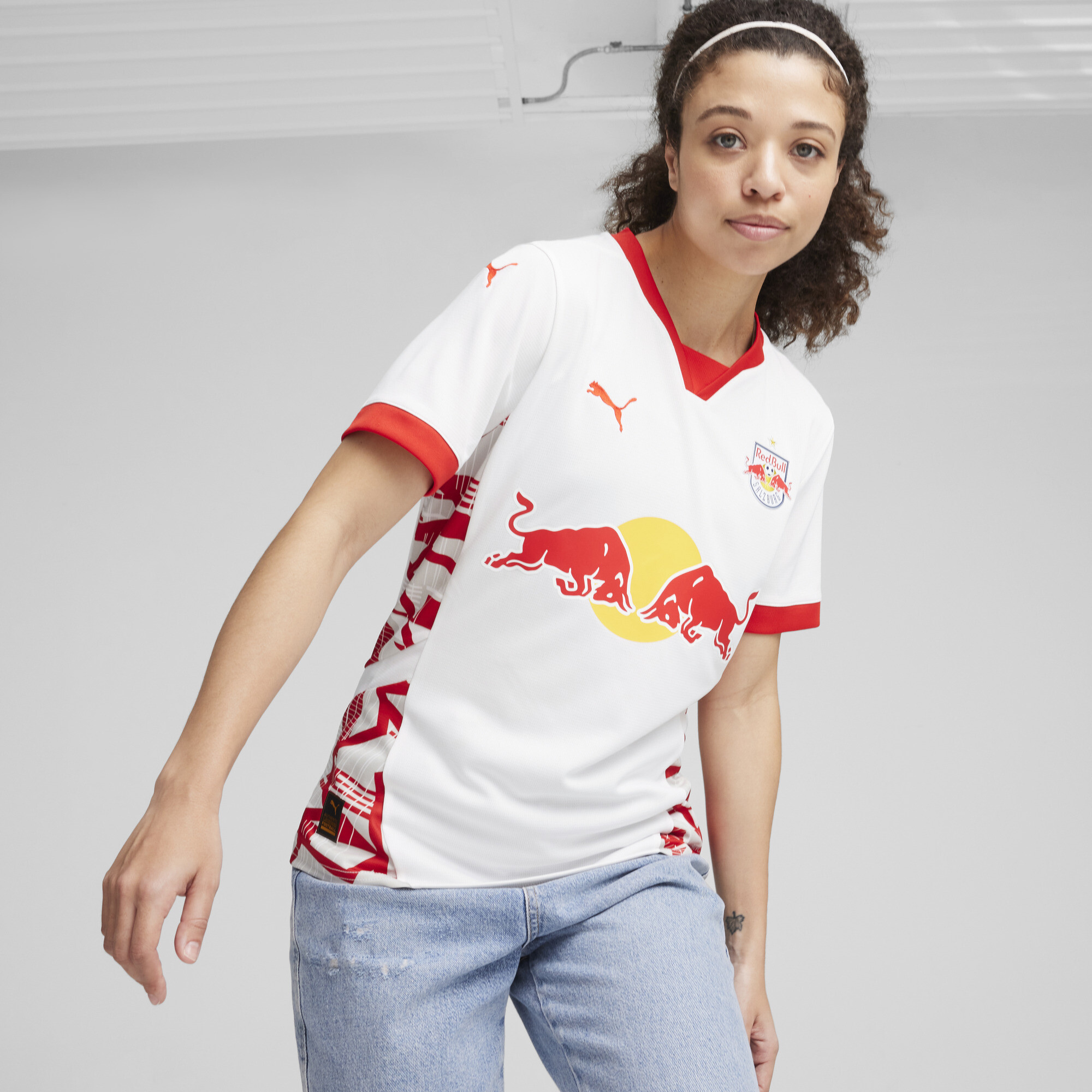 Women's Puma FC Red Bull Salzburg 24/25 Home Jersey, White, Size XXS, Sport