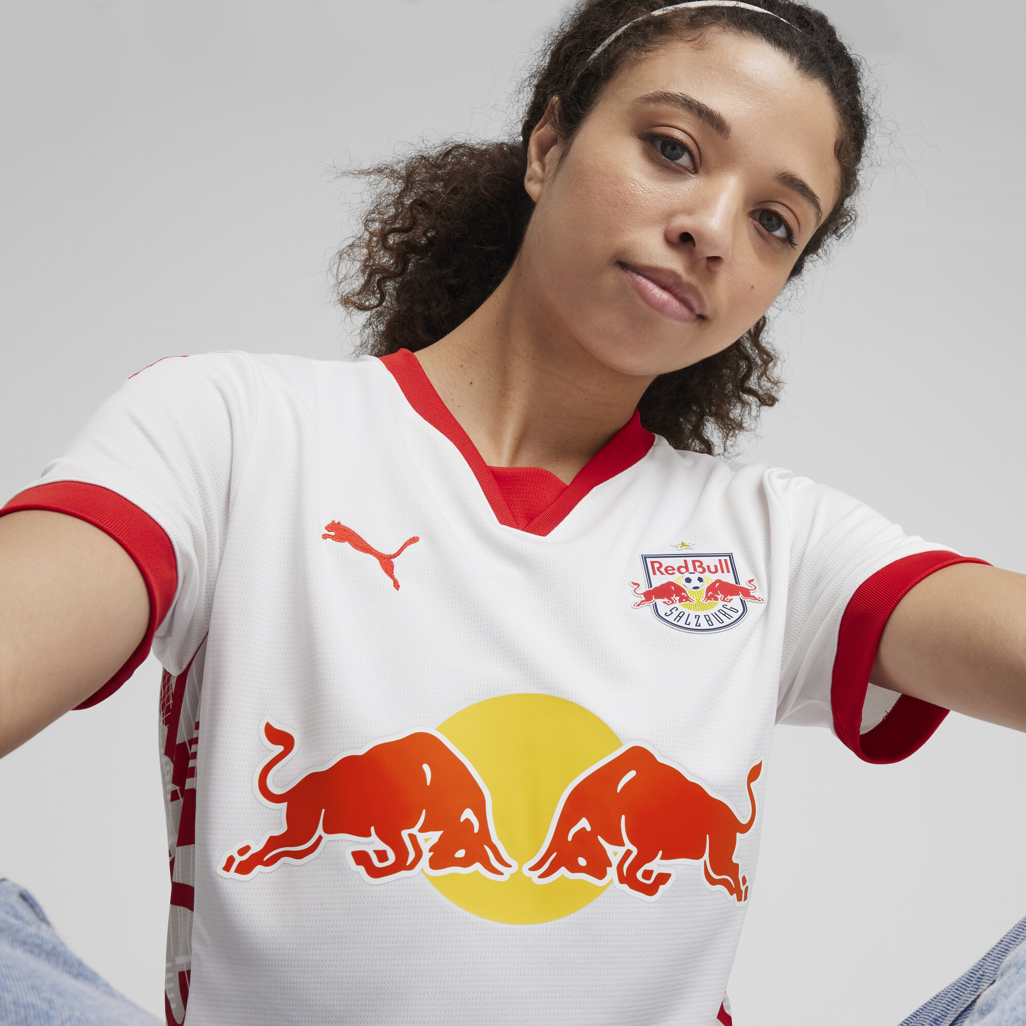 Women's Puma FC Red Bull Salzburg 24/25 Home Jersey, White, Size XXS, Sport