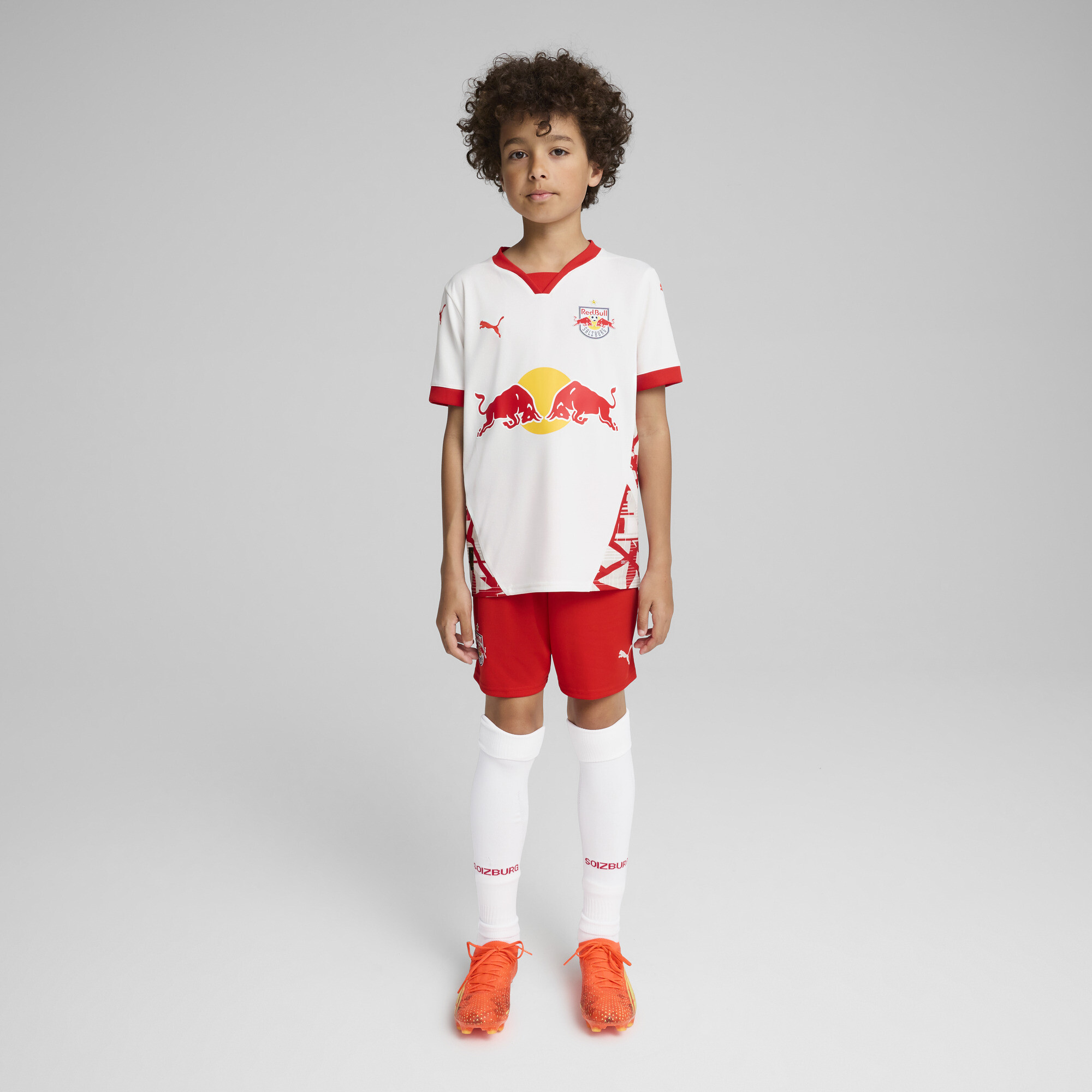 Puma FC Red Bull Salzburg 24/25 Home Jersey Youth, White, Size 7-8Y, Clothing