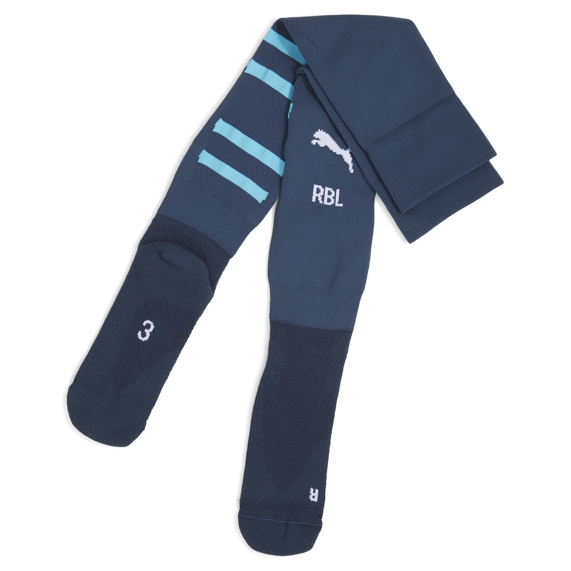 Puma RB Leipzig 24/25 Socken mit Grafik Herren | Mit Striped | Dark Night/Bright Aqua | Größe: 43-46