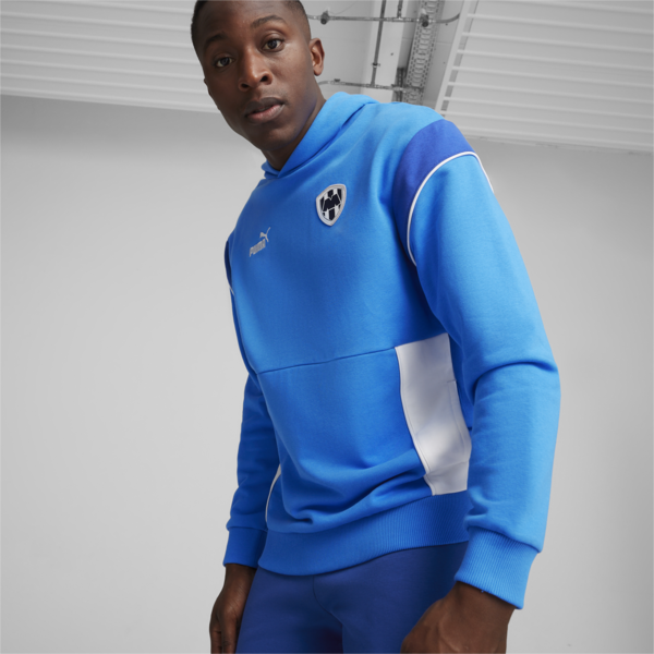 C.F. Monterrey Men's Football ftblARCHIVE Hoodie, Ignite Blue-PUMA White, large-MEX
