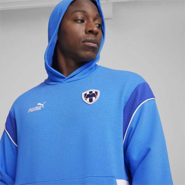 C.F. Monterrey Men's Football ftblARCHIVE Hoodie, Ignite Blue-PUMA White, large-MEX