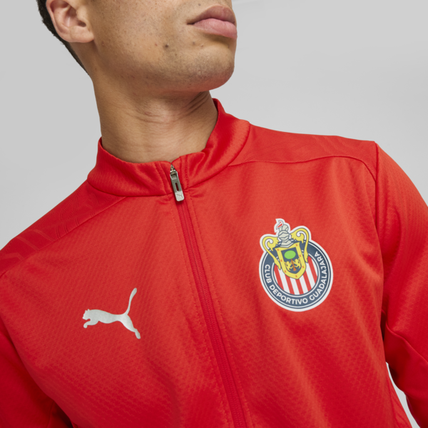 Chamarra de entrenamiento Chivas para hombre, PUMA Red-PUMA Silver, large-MEX