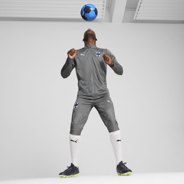 Chamarra de entrenamiento Rayados para hombre, Flat Medium Gray-PUMA Silver, large-MEX